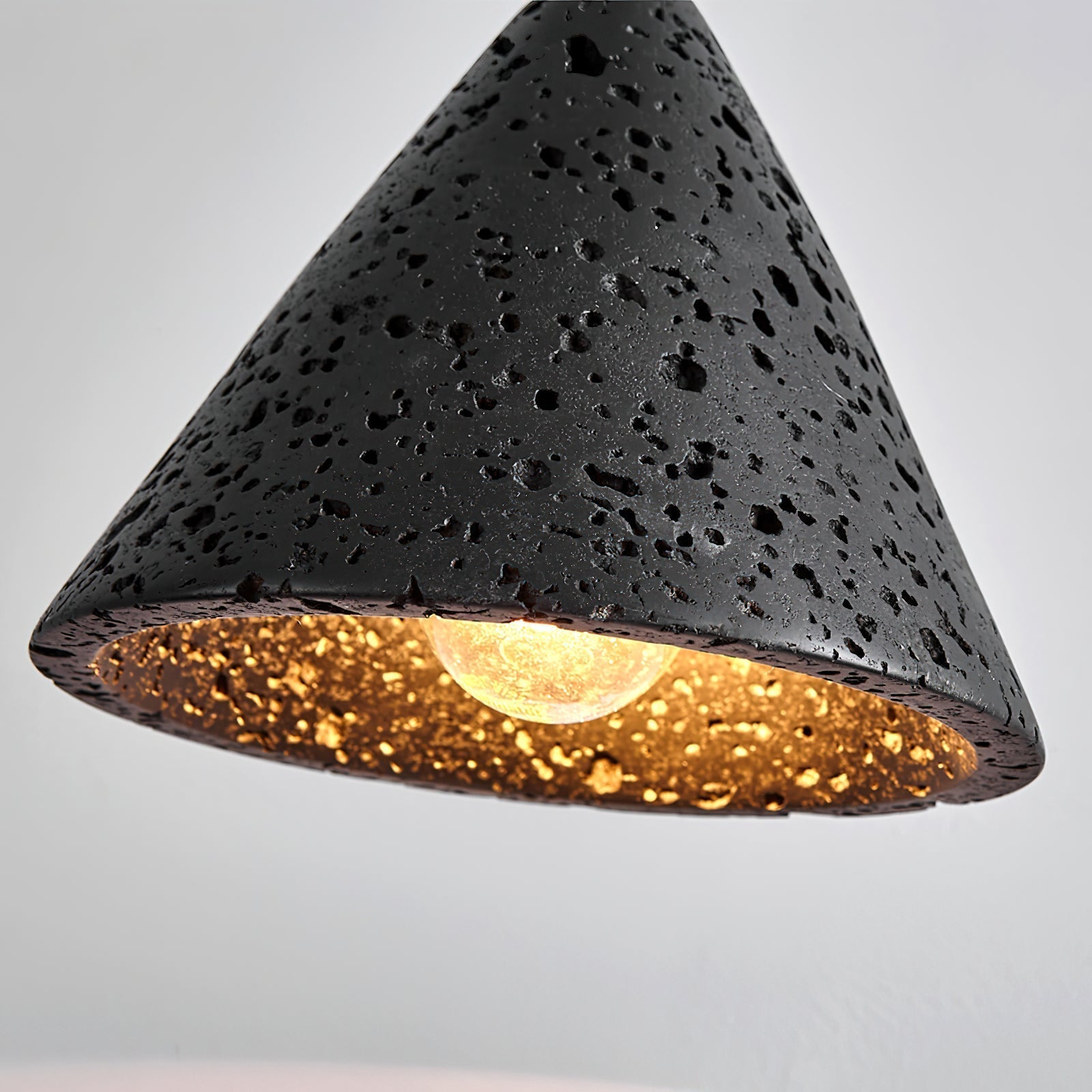 Vaelior Dome Shade Travertine Pendant Light - Lamp Copper