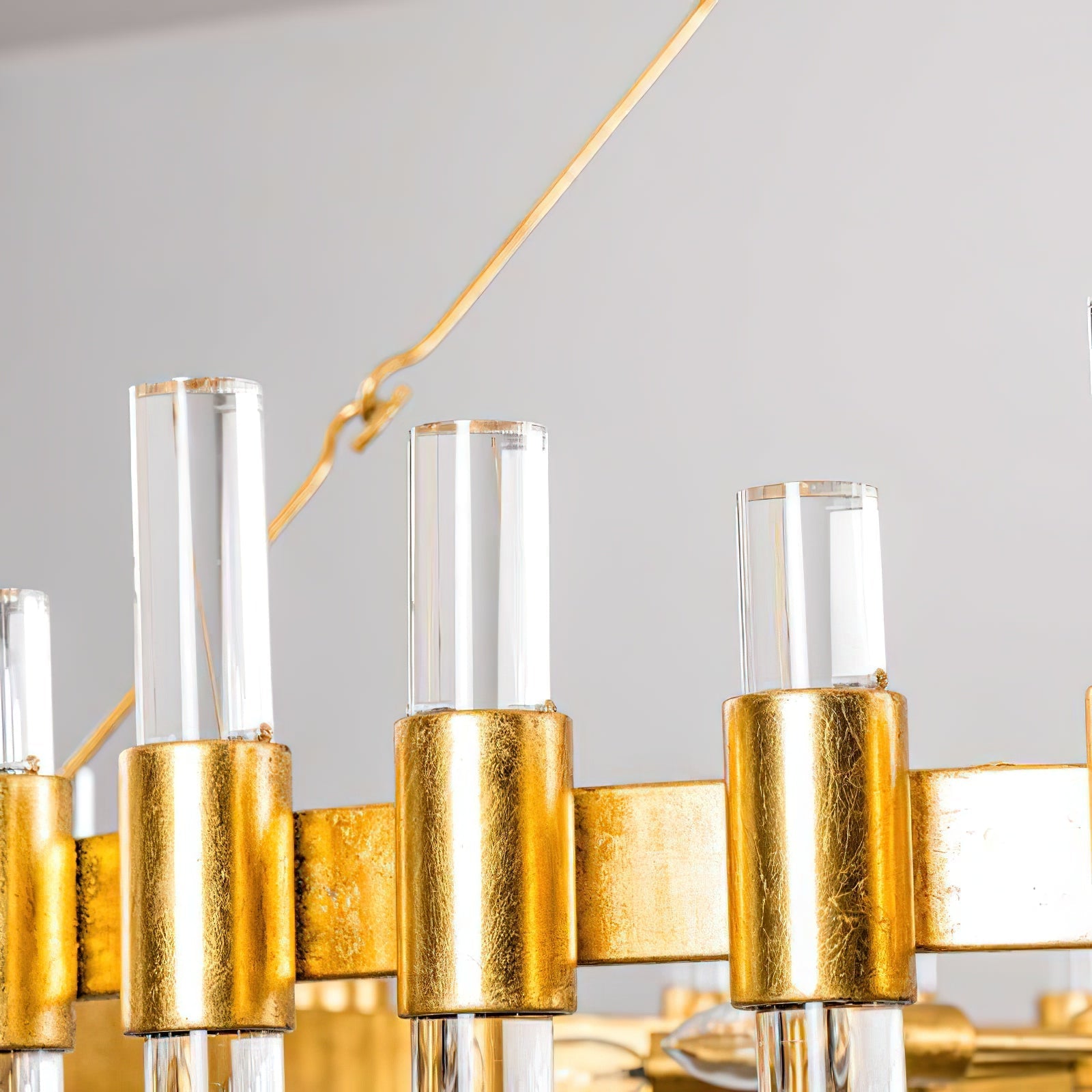 Ellorel Postmodern Luxury Metal Acrylic Chandelier - Lamp Copper