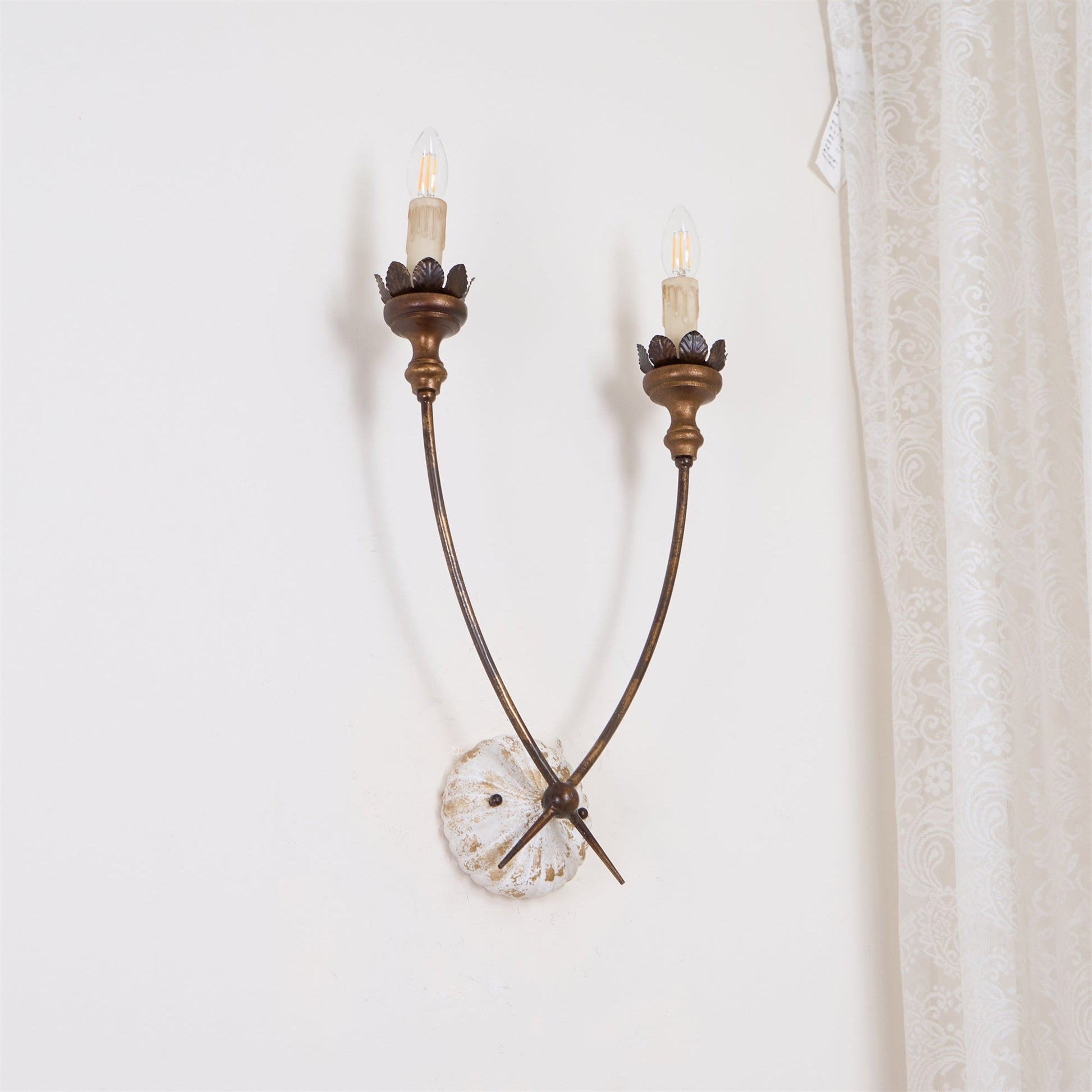Catalos Vintage Industrial Wooden Metal Wall Lamp - Lamp Copper