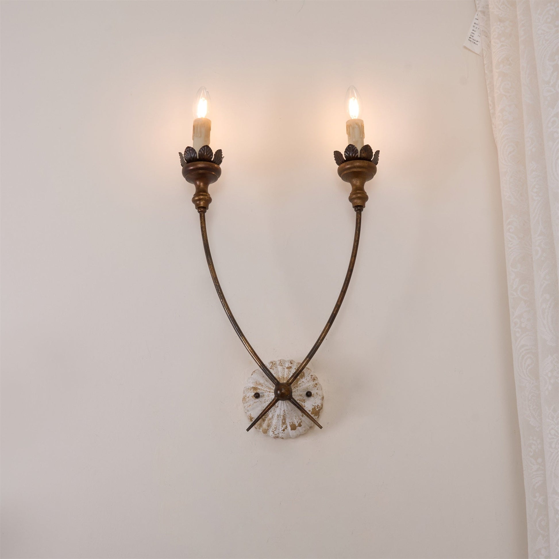 Catalos Vintage Industrial Wooden Metal Wall Lamp - Lamp Copper