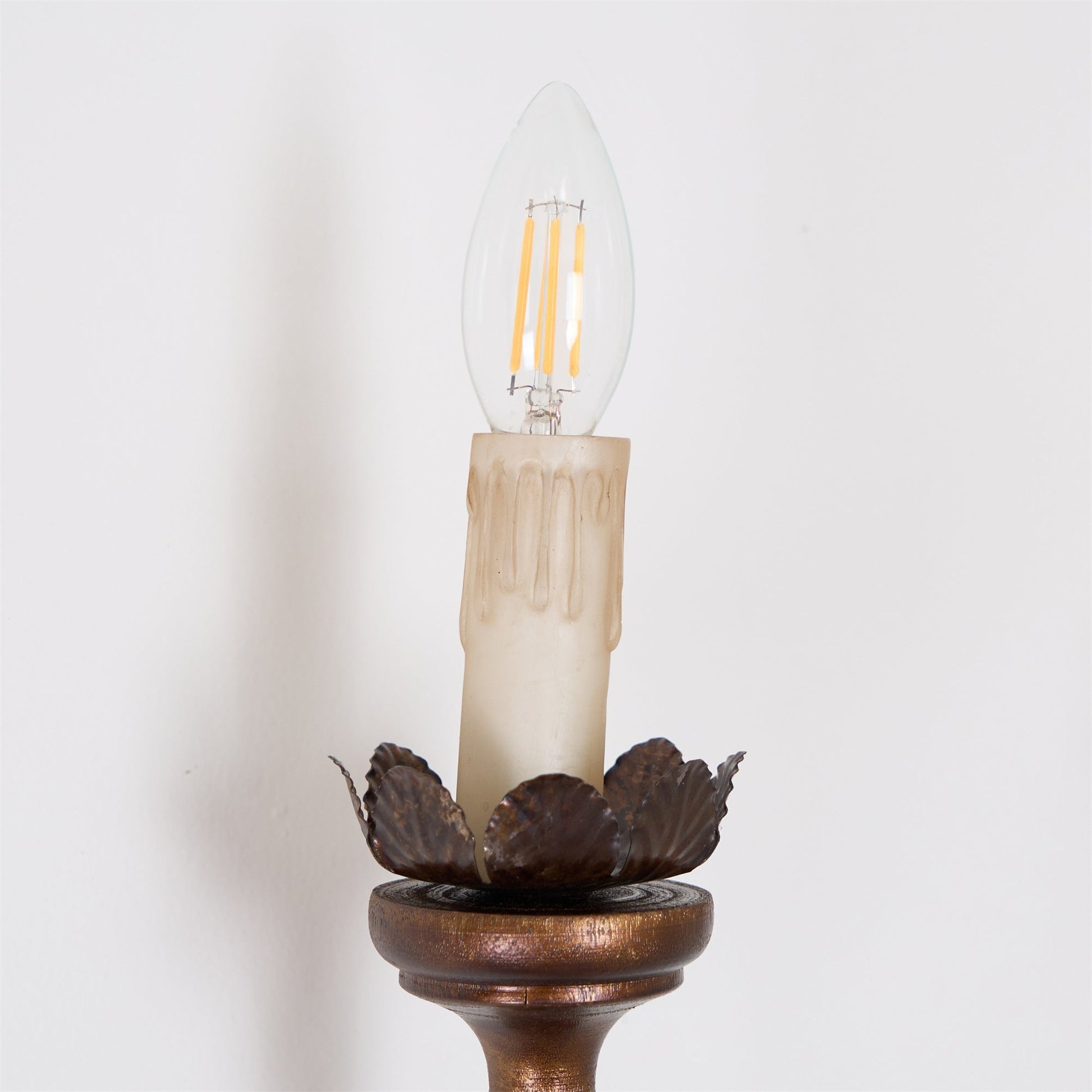 Catalos Vintage Industrial Wooden Metal Wall Lamp - Lamp Copper