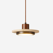 Solaro Travertine LED Pendant Light - Lamp Copper