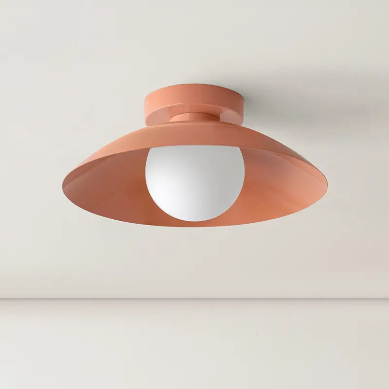 Arisha Modern Flush Mount Ceiling Light Black Red Pink Yellow Bedroom - Lamp Copper