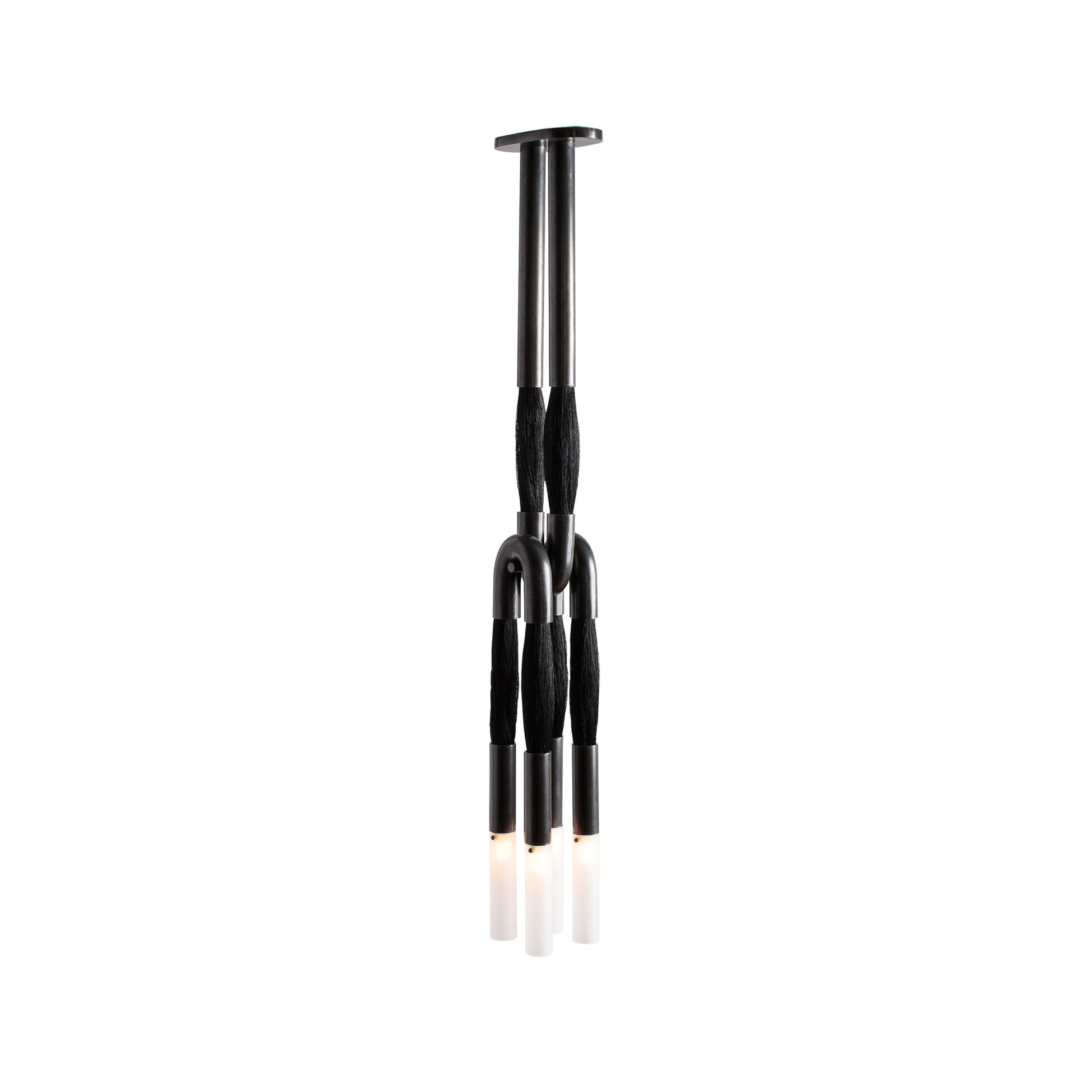 Cacarir Traditional Art Black Metal Acrylic Pendant Lamp - Lamp Copper