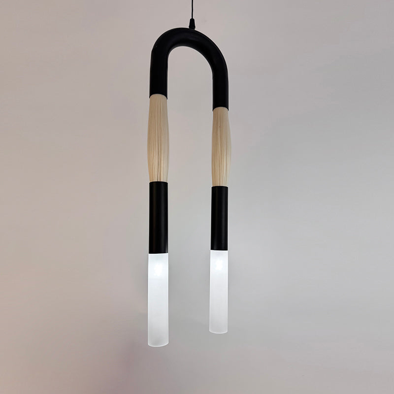 Cacarir Traditional Art Black Metal Acrylic Pendant Lamp - Lamp Copper