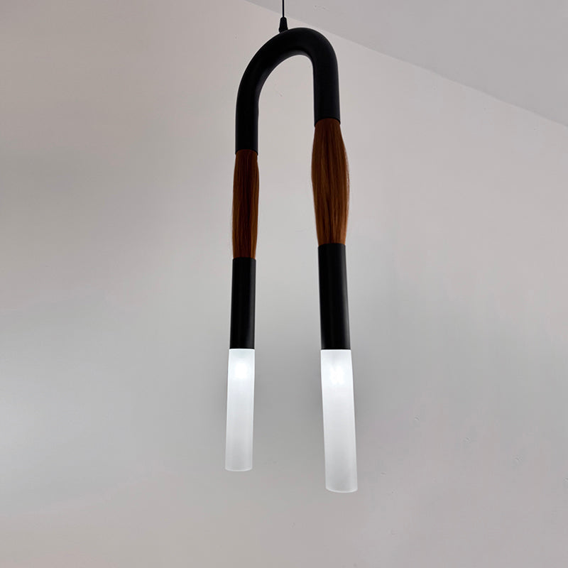 Cacarir Traditional Art Black Metal Acrylic Pendant Lamp - Lamp Copper