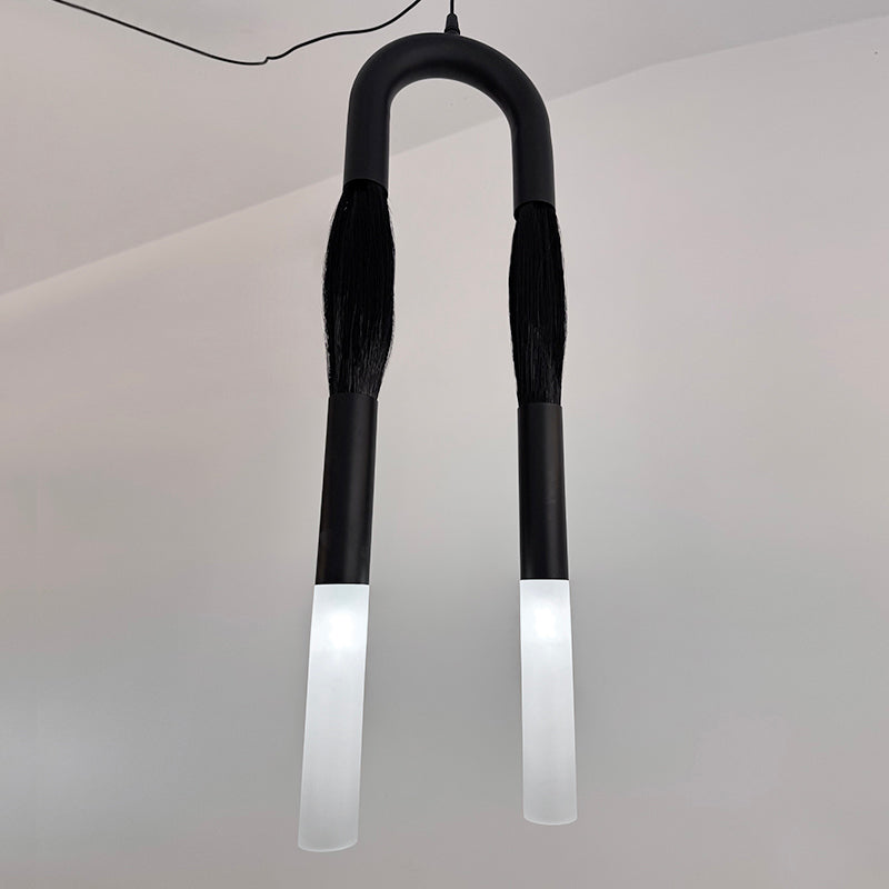 Cacarir Traditional Art Black Metal Acrylic Pendant Lamp - Lamp Copper