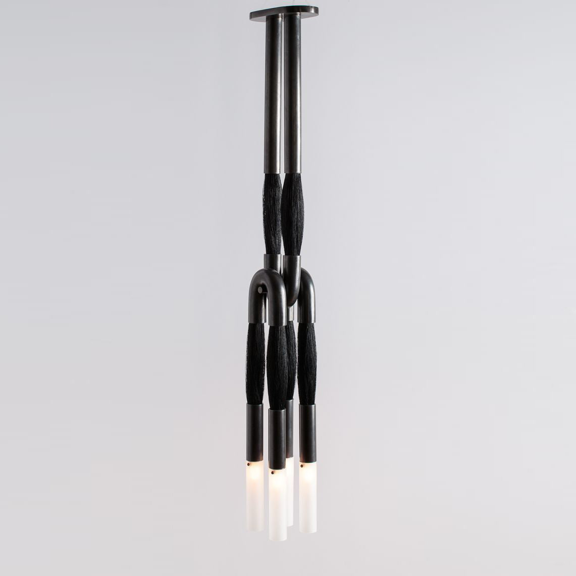 Cacarir Traditional Art Black Metal Acrylic Pendant Lamp - Lamp Copper
