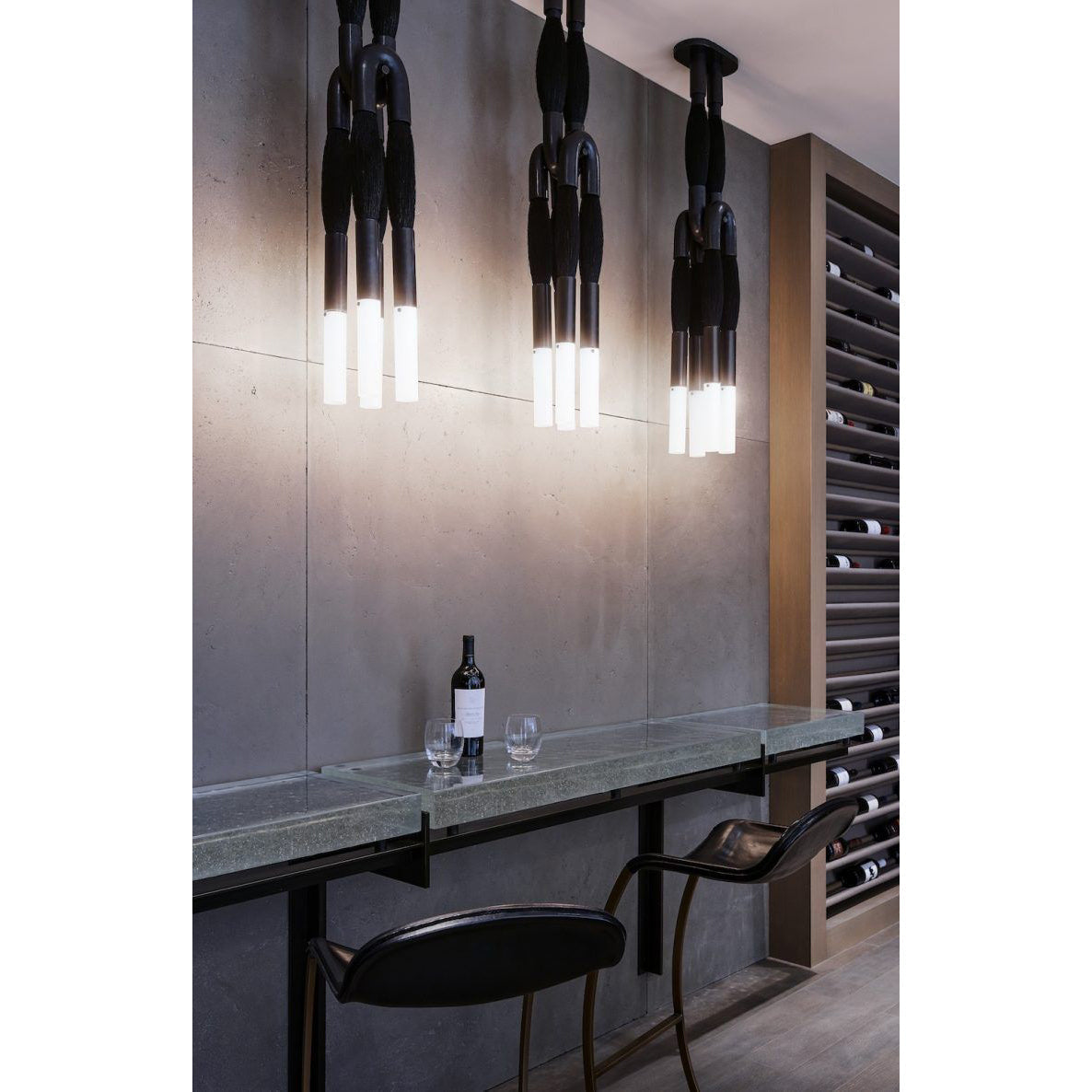 Cacarir Traditional Art Black Metal Acrylic Pendant Lamp - Lamp Copper