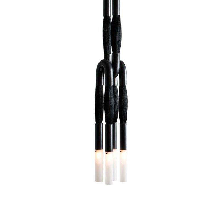 Cacarir Traditional Art Black Metal Acrylic Pendant Lamp - Lamp Copper