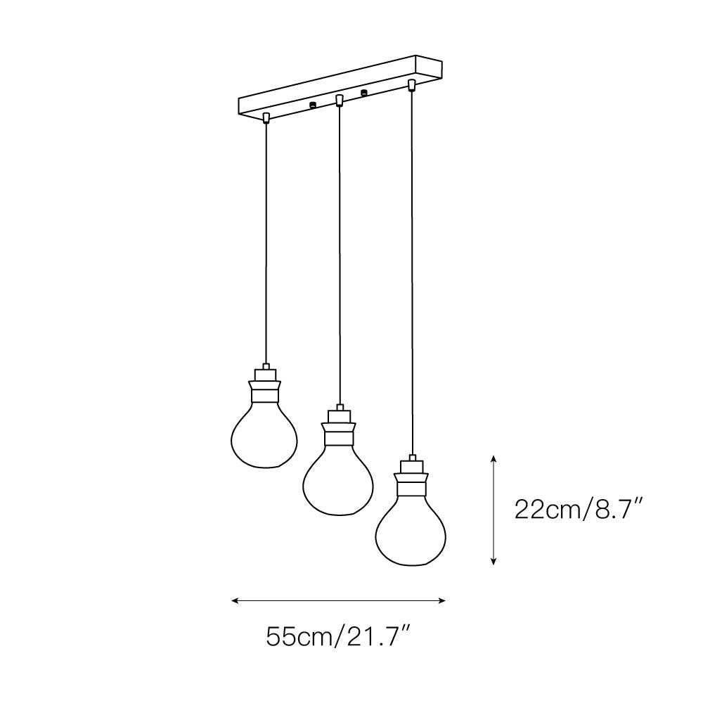 Votheor Modern Minimalist Unique Rope Glass Pendant Lamp - Lamp Copper