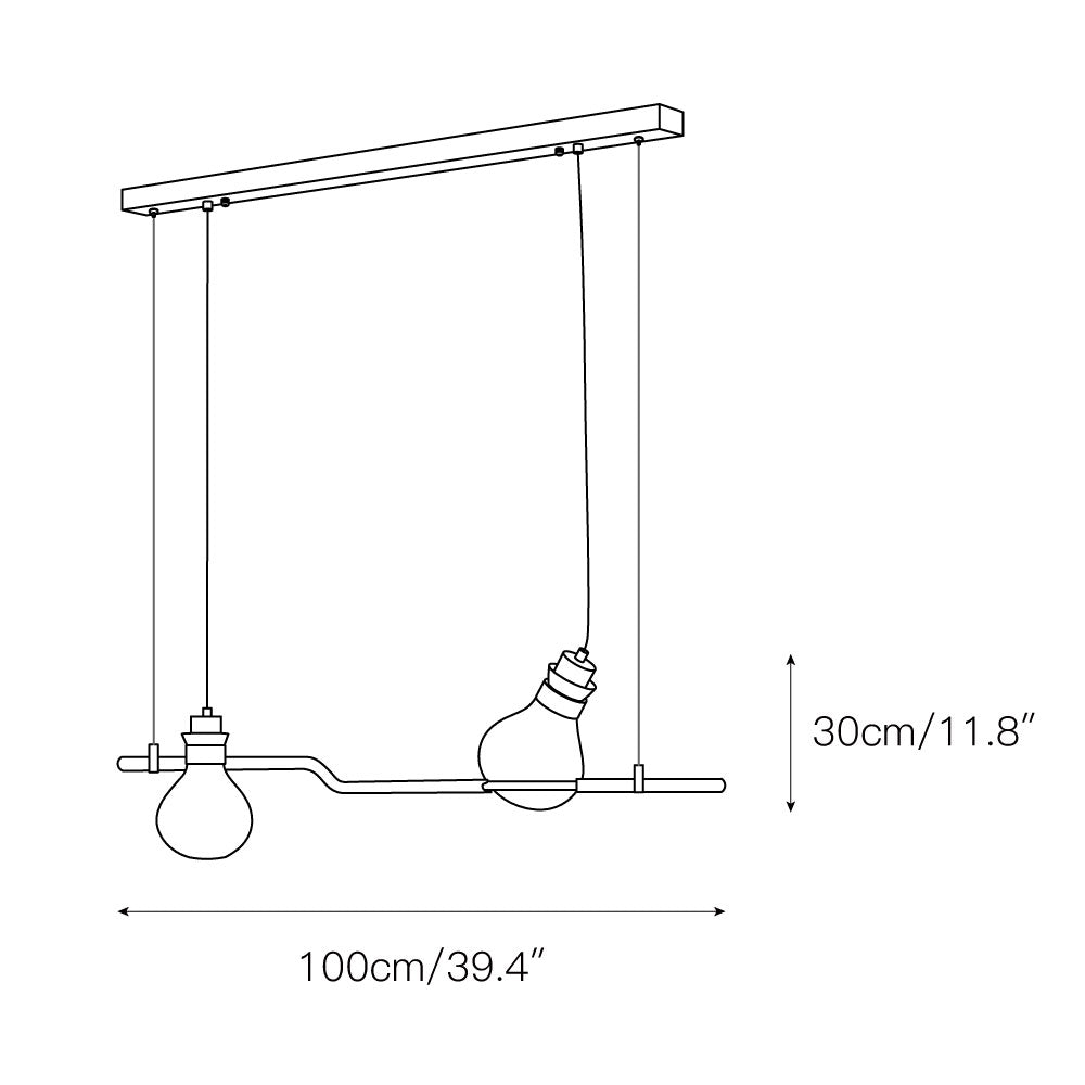 Votheor Modern Minimalist Unique Rope Glass Pendant Lamp - Lamp Copper