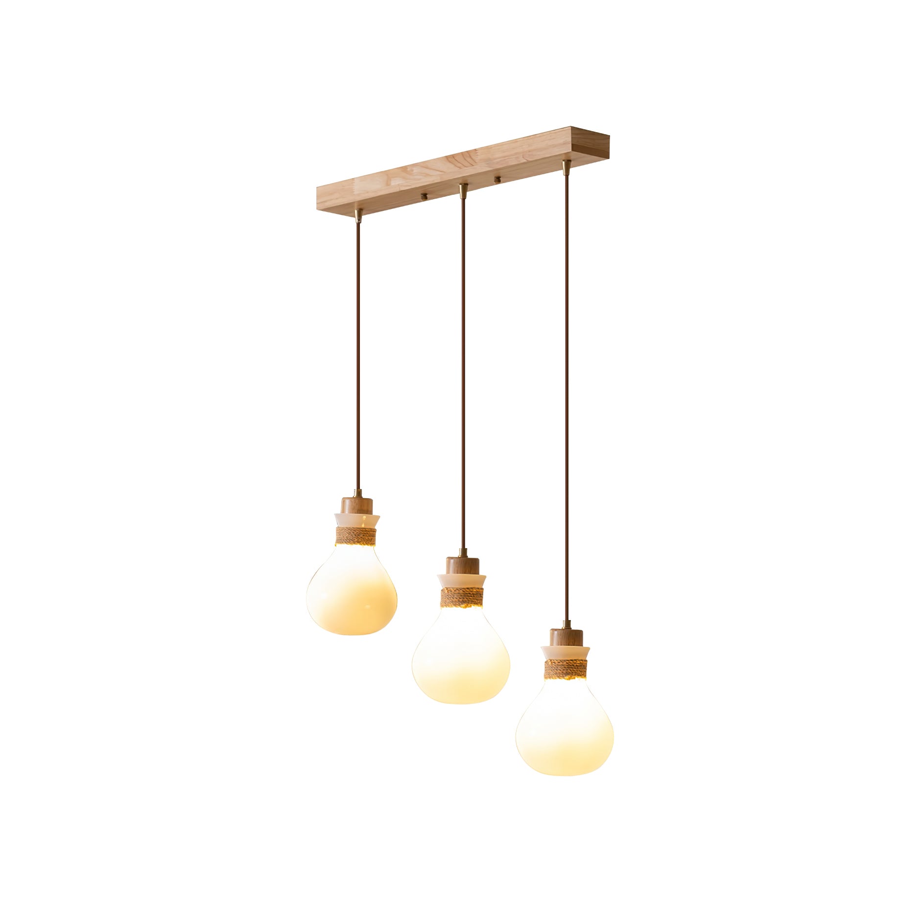 Votheor Modern Minimalist Unique Rope Glass Pendant Lamp - Lamp Copper