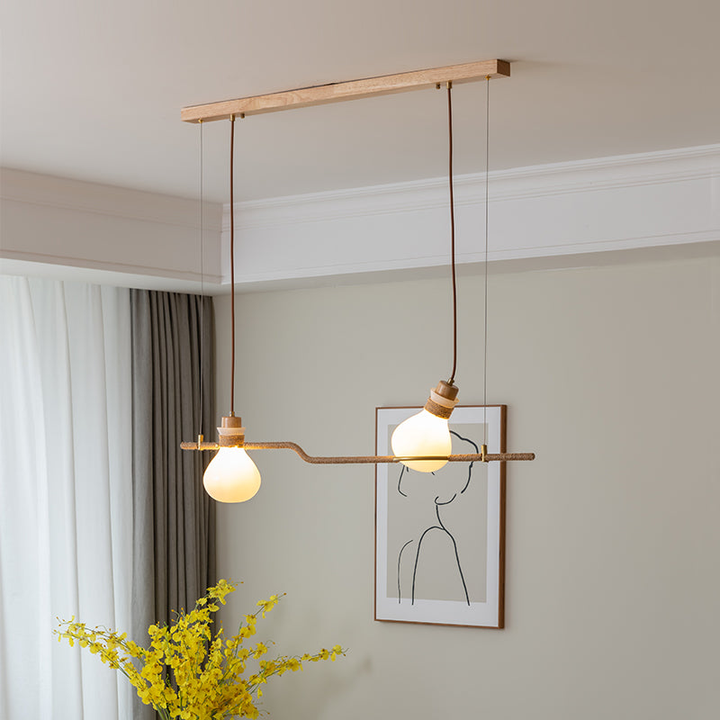 Votheor Modern Minimalist Unique Rope Glass Pendant Lamp - Lamp Copper