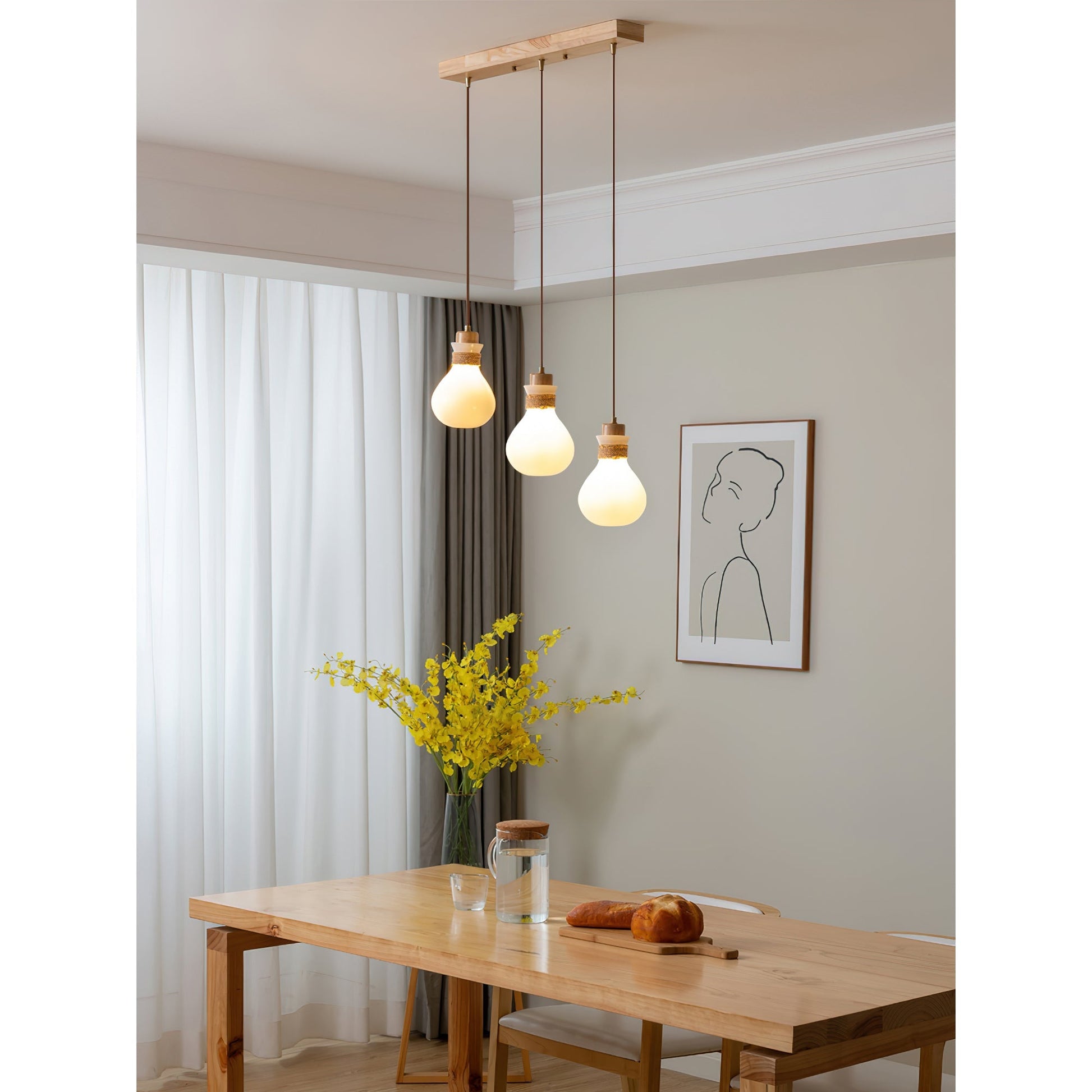 Votheor Modern Minimalist Unique Rope Glass Pendant Lamp - Lamp Copper