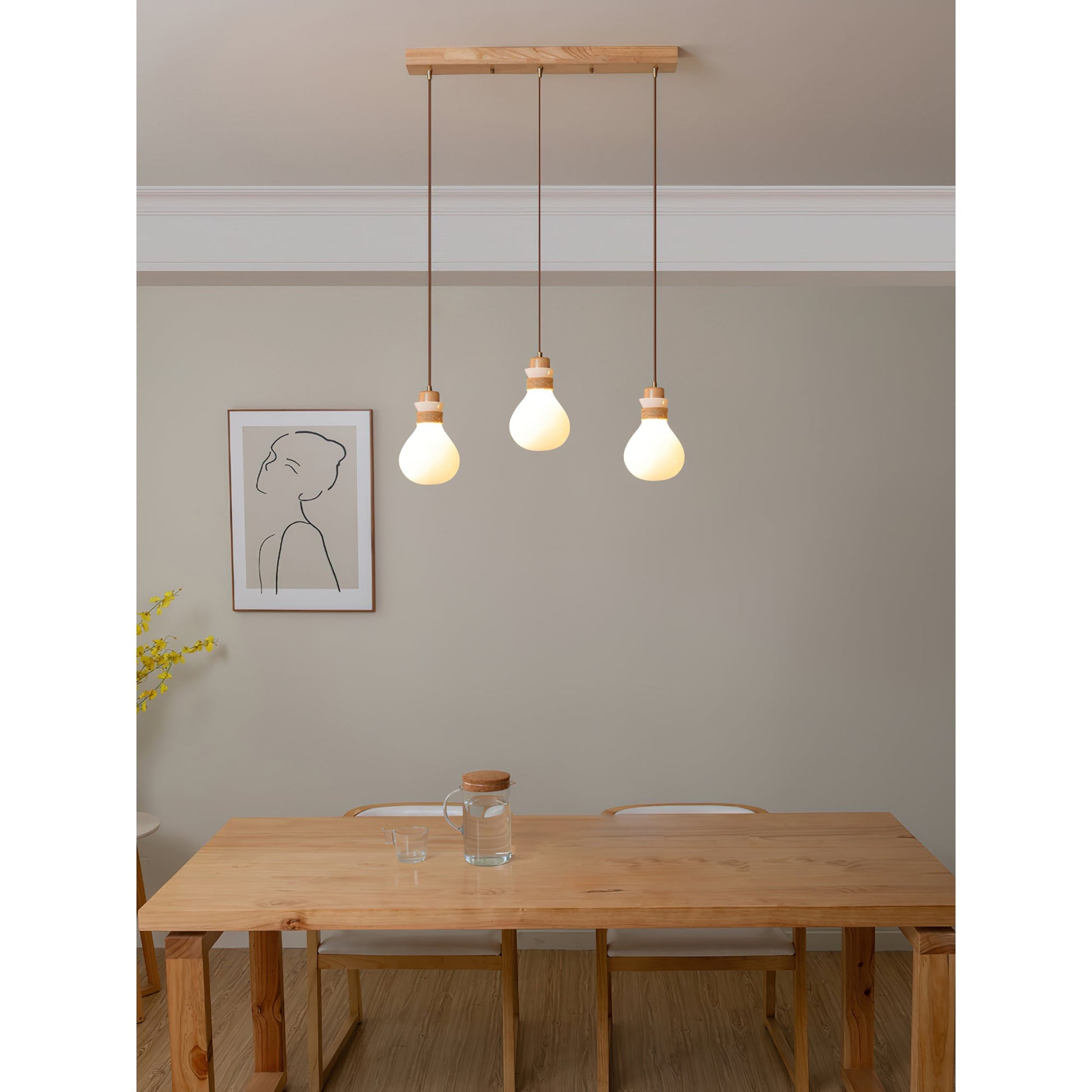 Votheor Modern Minimalist Unique Rope Glass Pendant Lamp - Lamp Copper