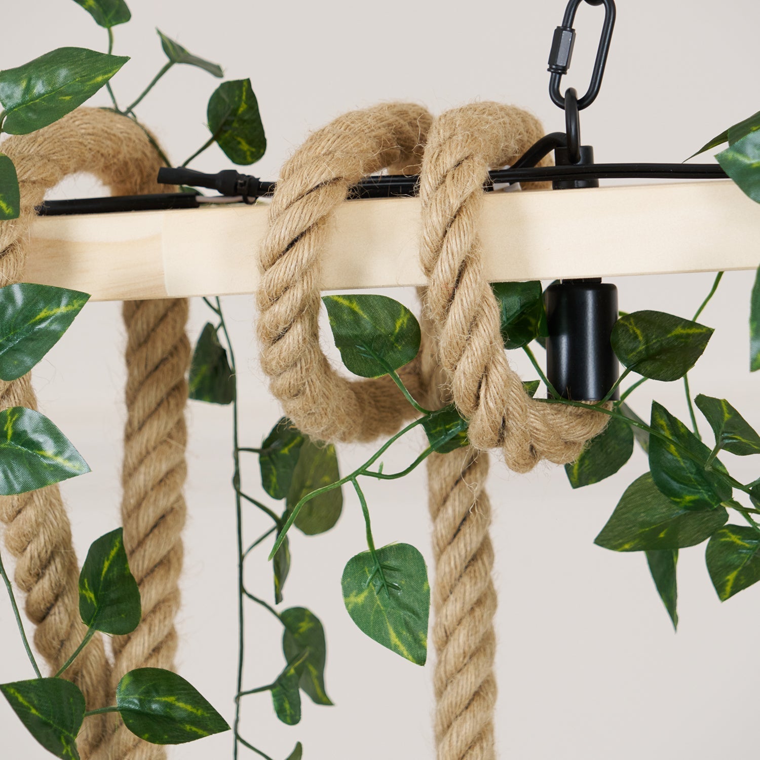 Quoro Hemp Rope Industrial Grenade Chandelier - Lamp Copper