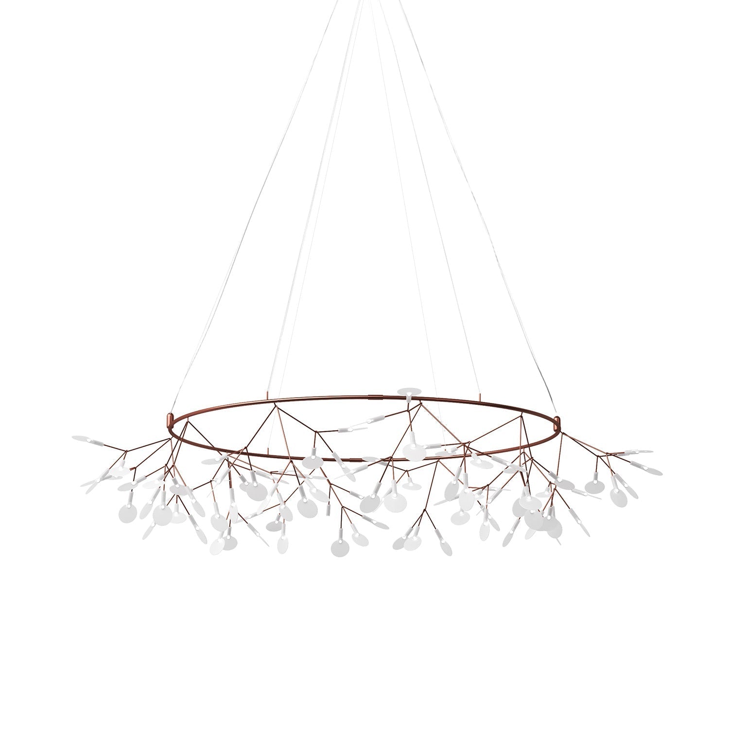Arthearae Postmodern Luxury Round Metal Acrylic Chandelier - Lamp Copper