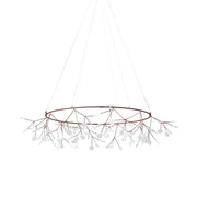 Arthearae Postmodern Luxury Round Metal Acrylic Chandelier - Lamp Copper