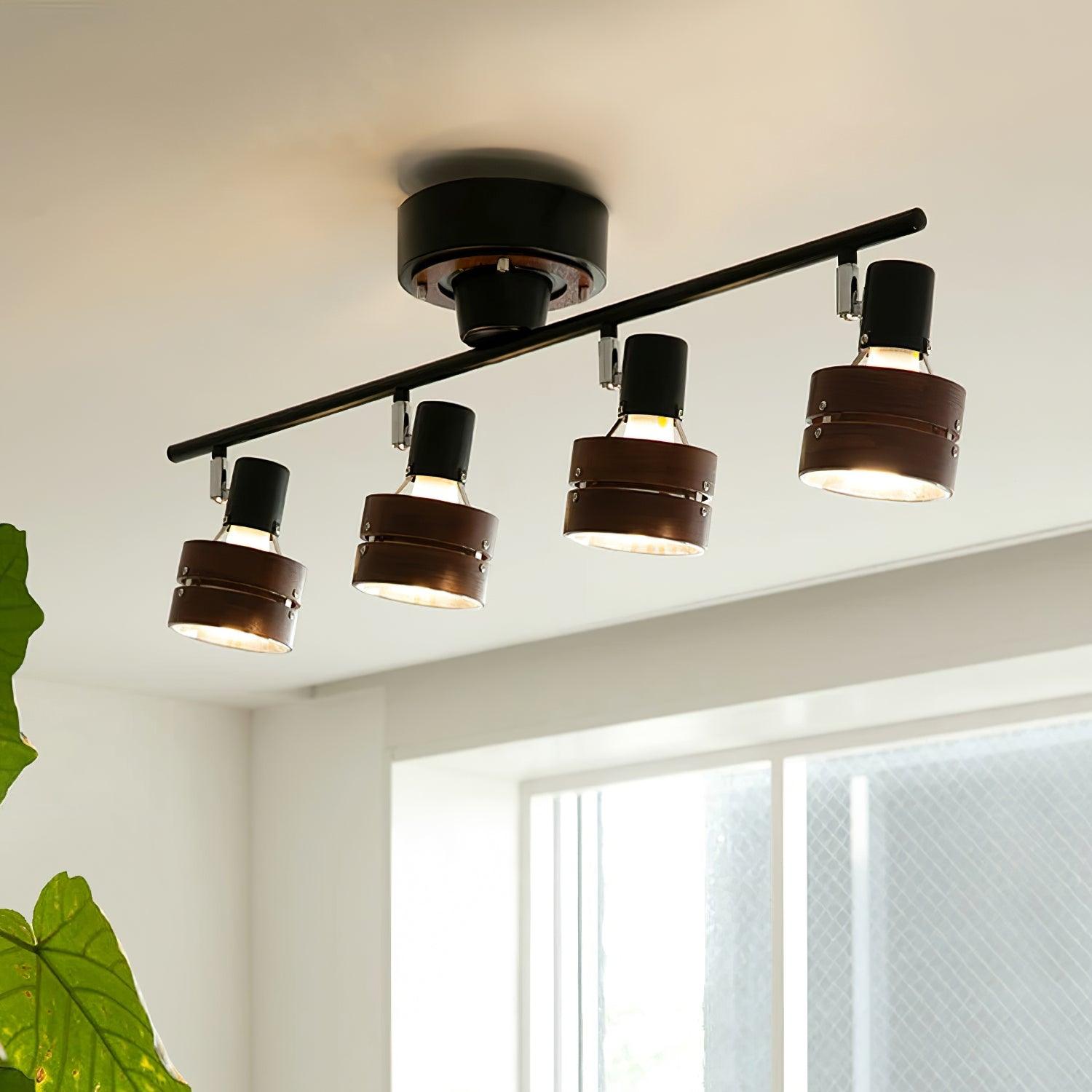 Daven Adjustable 4-Light Track Spotlight - Lamp Copper