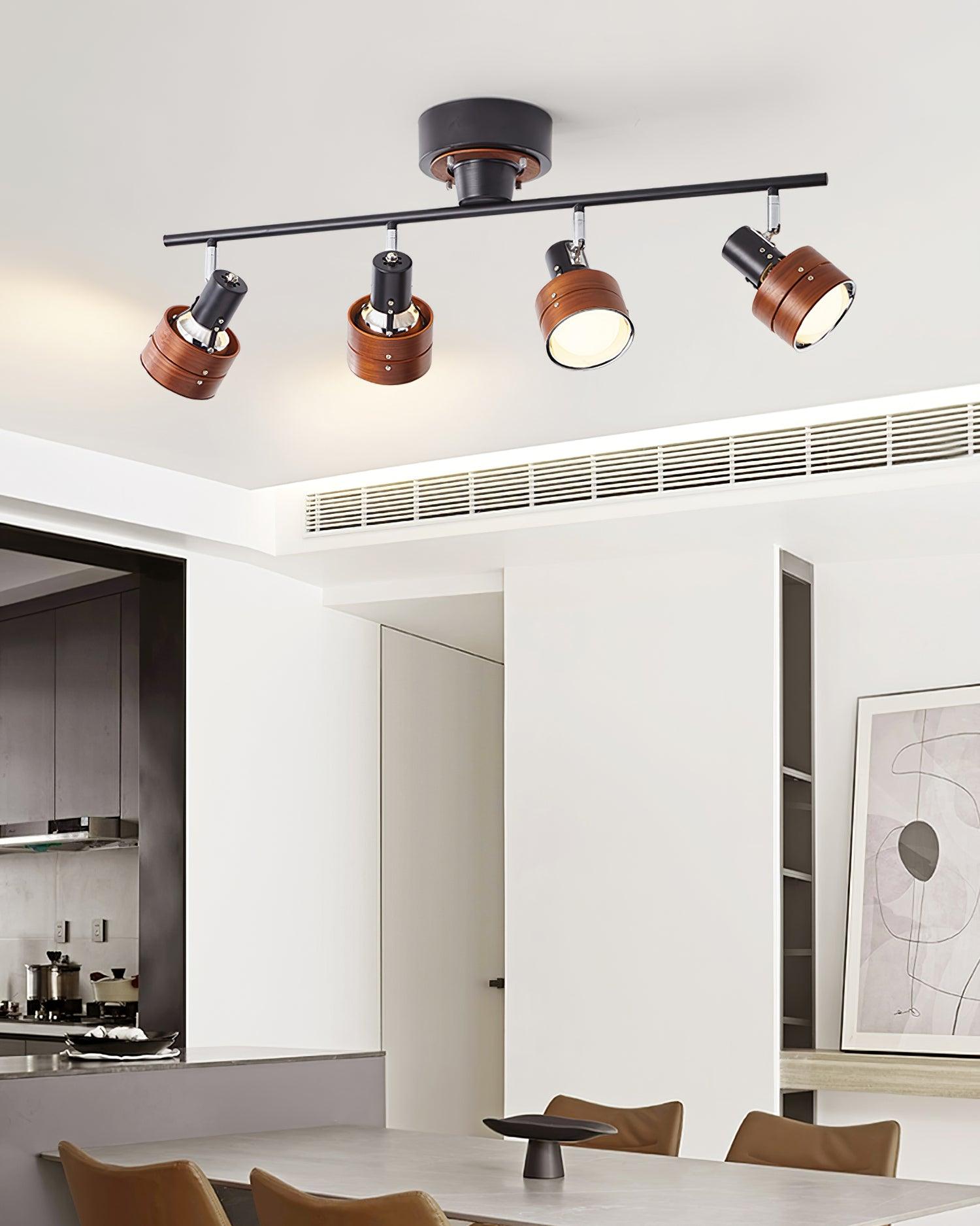 Daven Adjustable 4-Light Track Spotlight - Lamp Copper