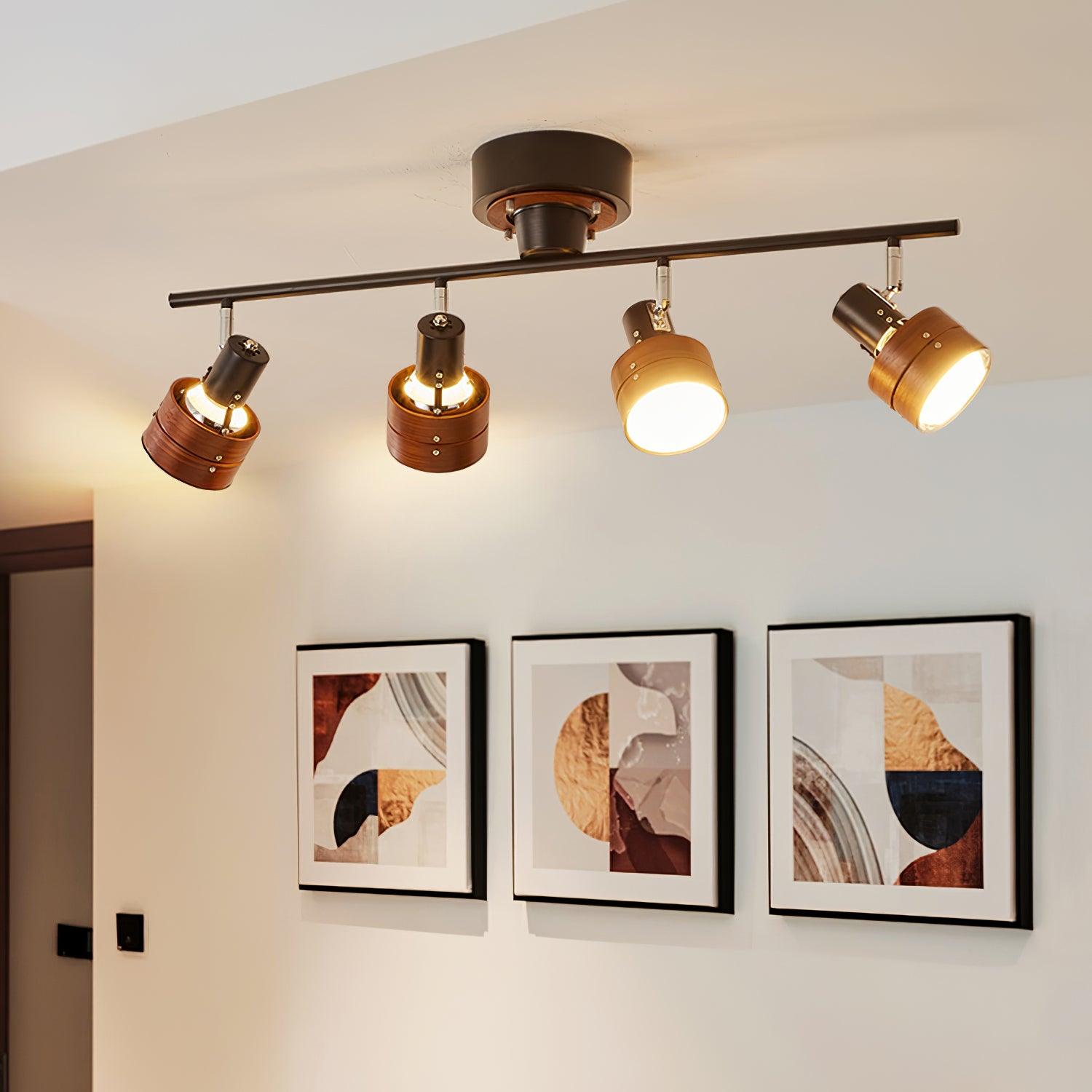 Daven Adjustable 4-Light Track Spotlight - Lamp Copper