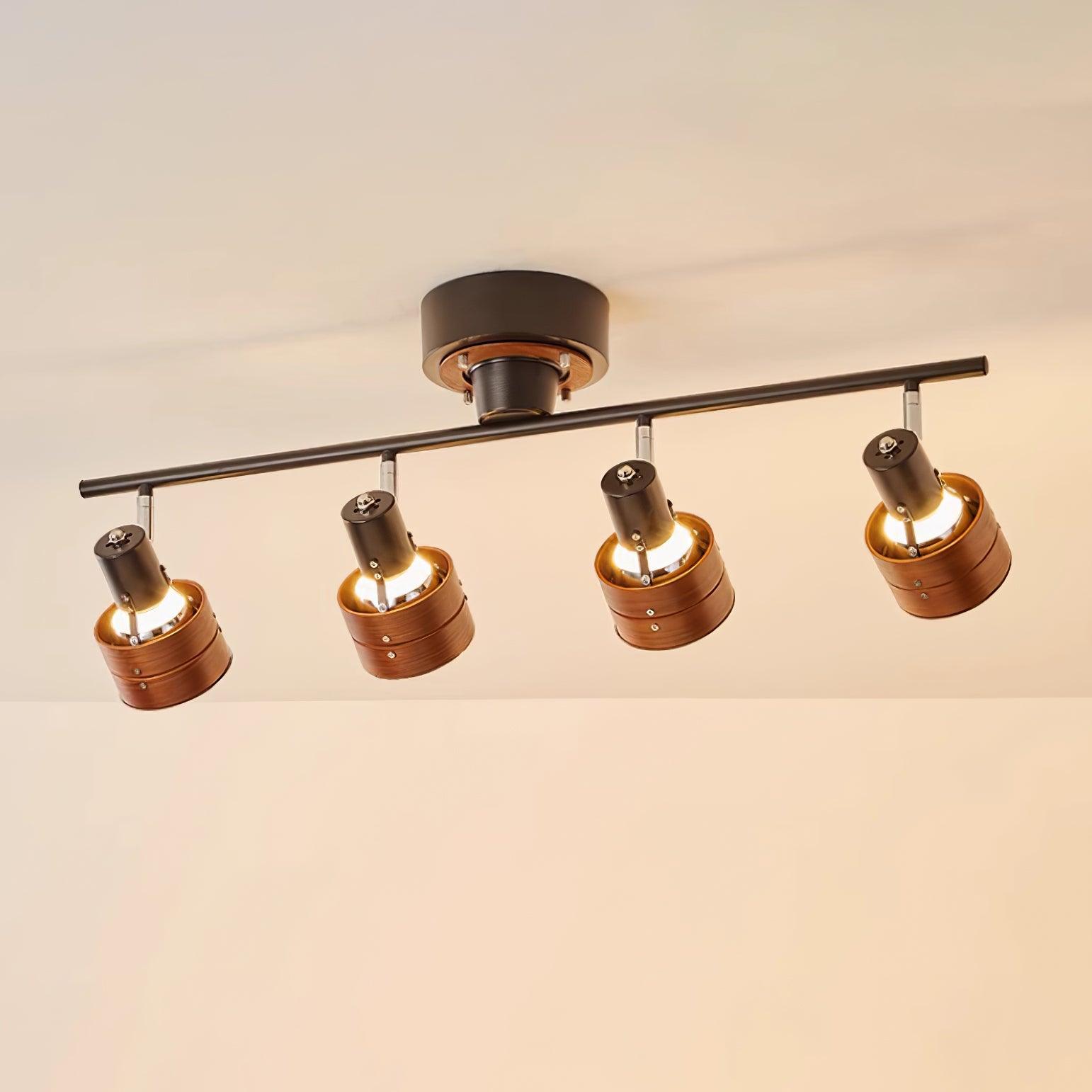 Daven Adjustable 4-Light Track Spotlight - Lamp Copper