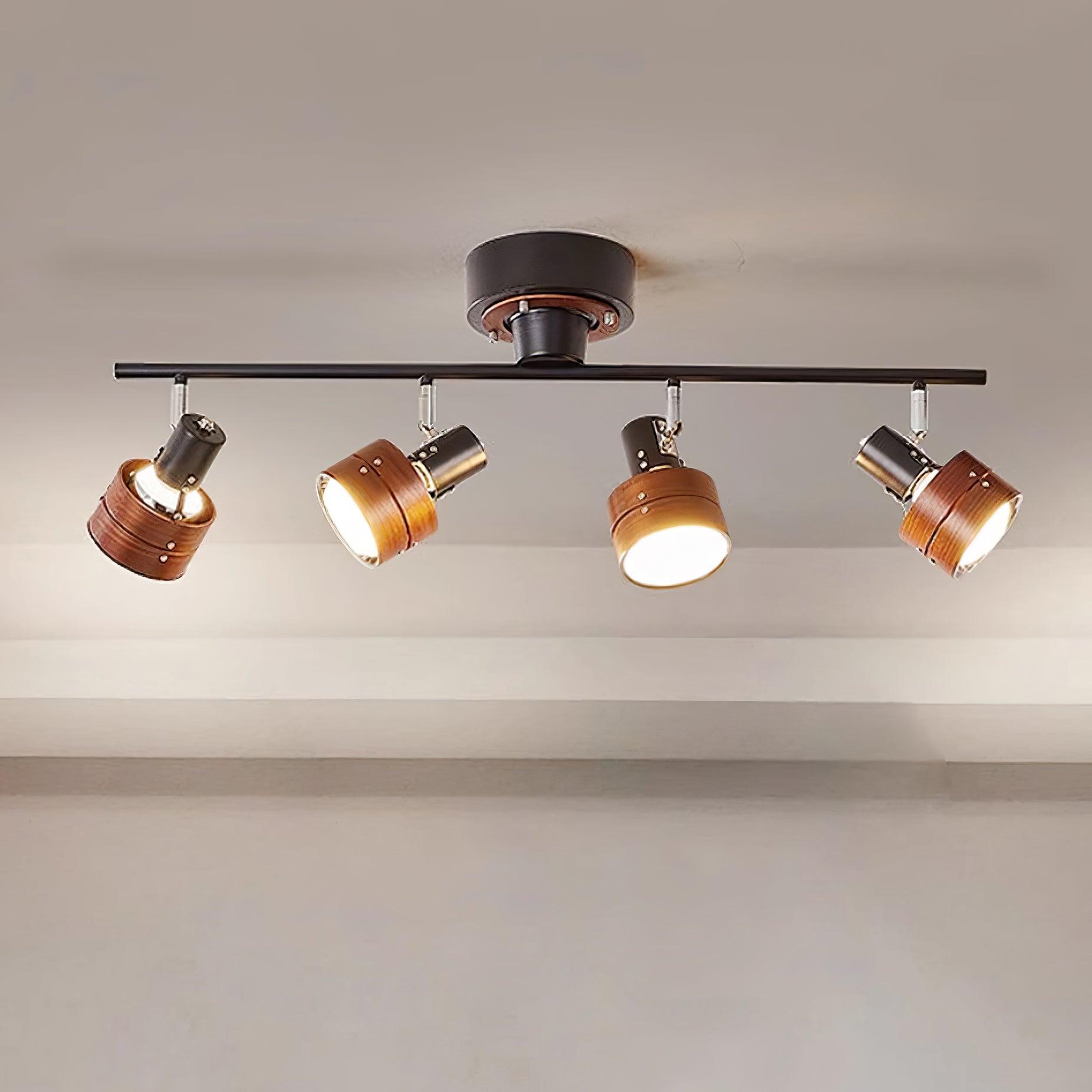 Daven Adjustable 4-Light Track Spotlight - Lamp Copper