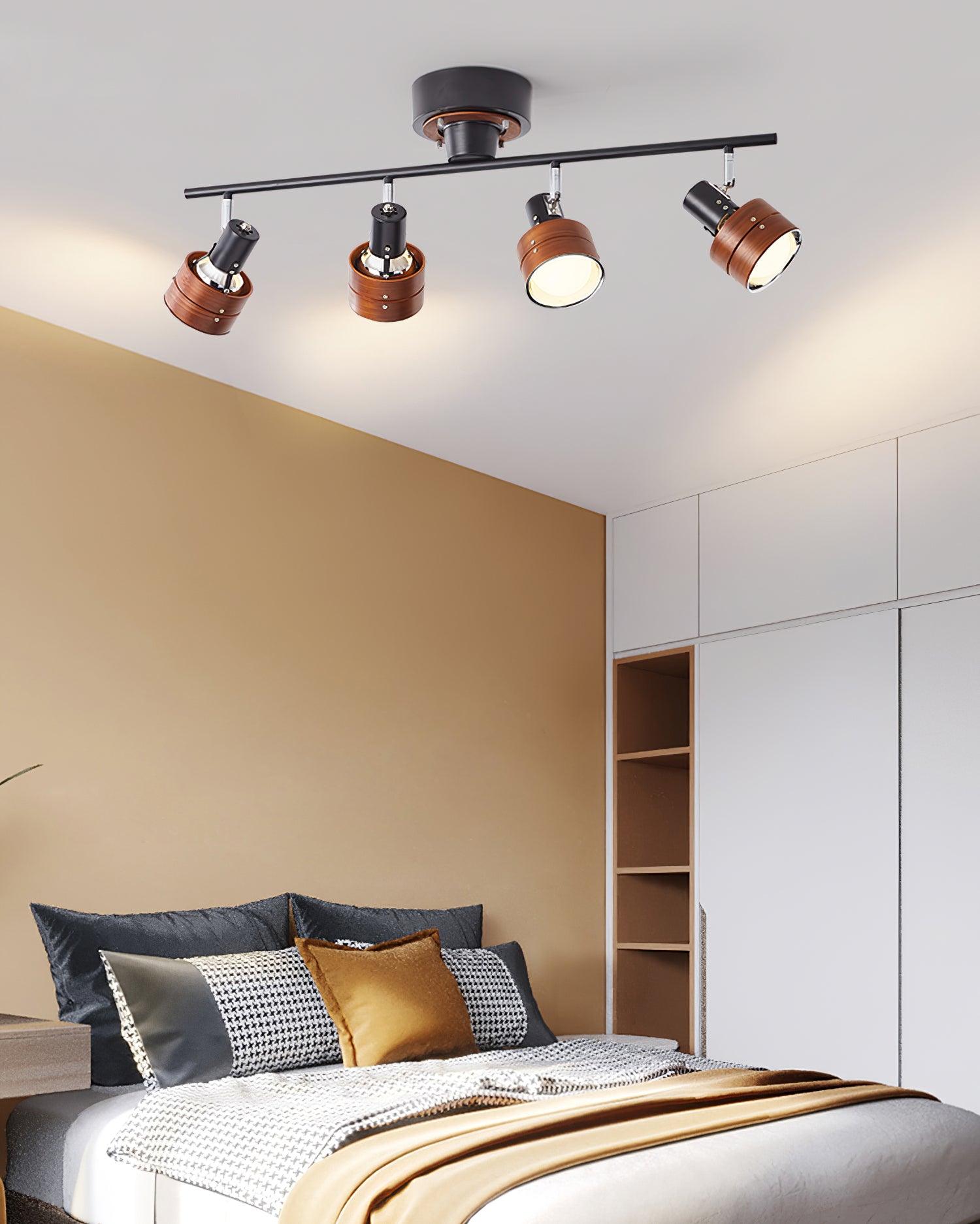 Daven Adjustable 4-Light Track Spotlight - Lamp Copper