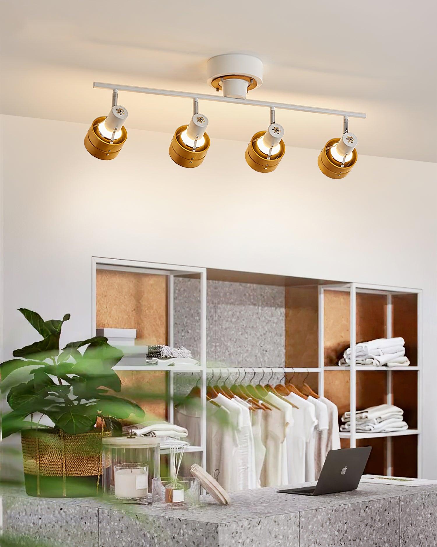 Daven Adjustable 4-Light Track Spotlight - Lamp Copper