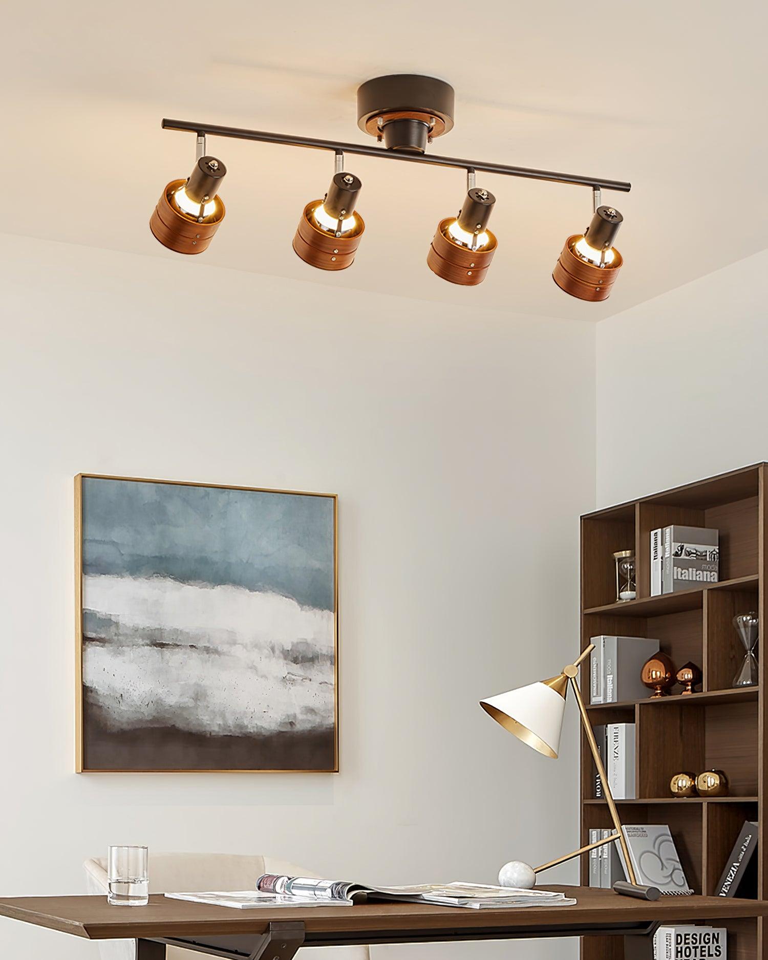 Daven Adjustable 4-Light Track Spotlight - Lamp Copper