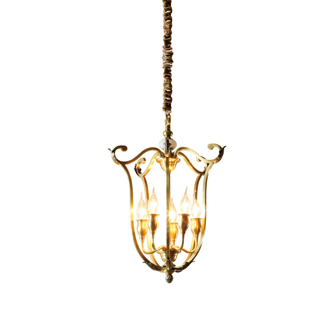 Caloren Individual Creativity Brass Metal Pendant Light - Lamp Copper