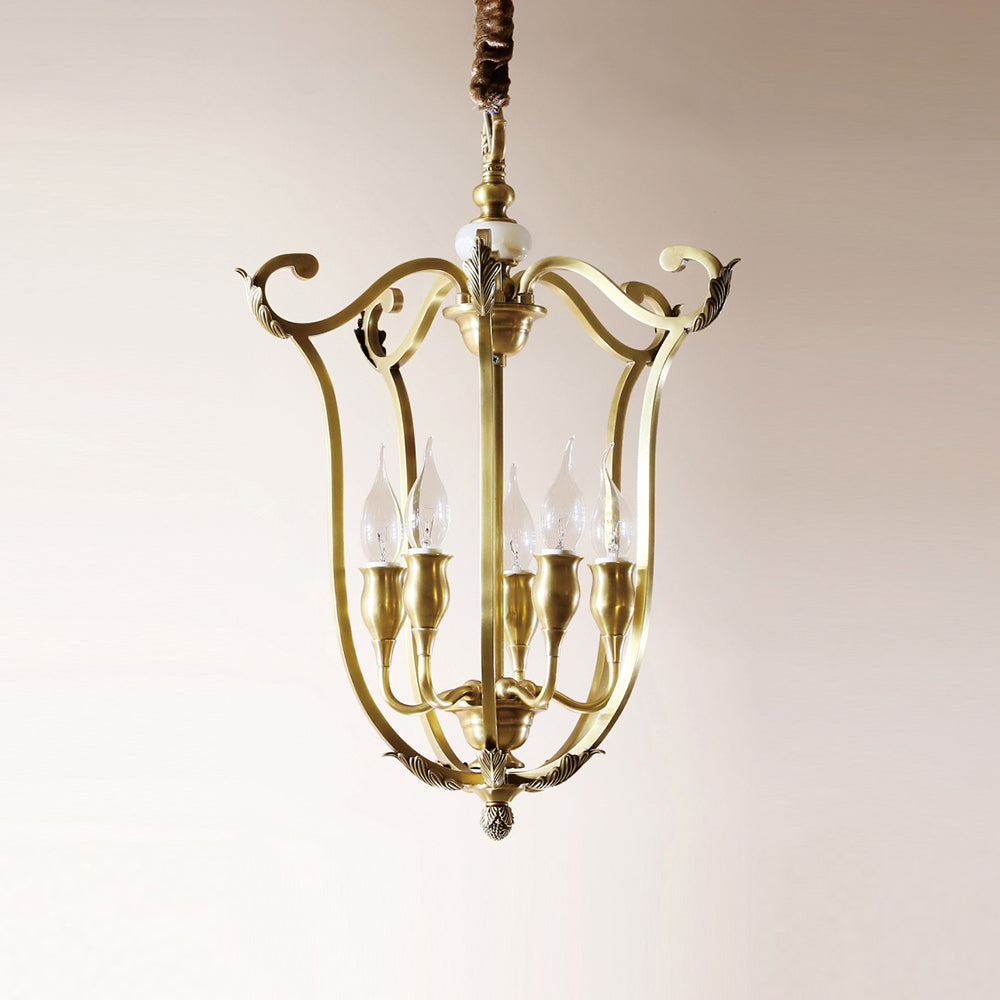 Caloren Individual Creativity Brass Metal Pendant Light - Lamp Copper