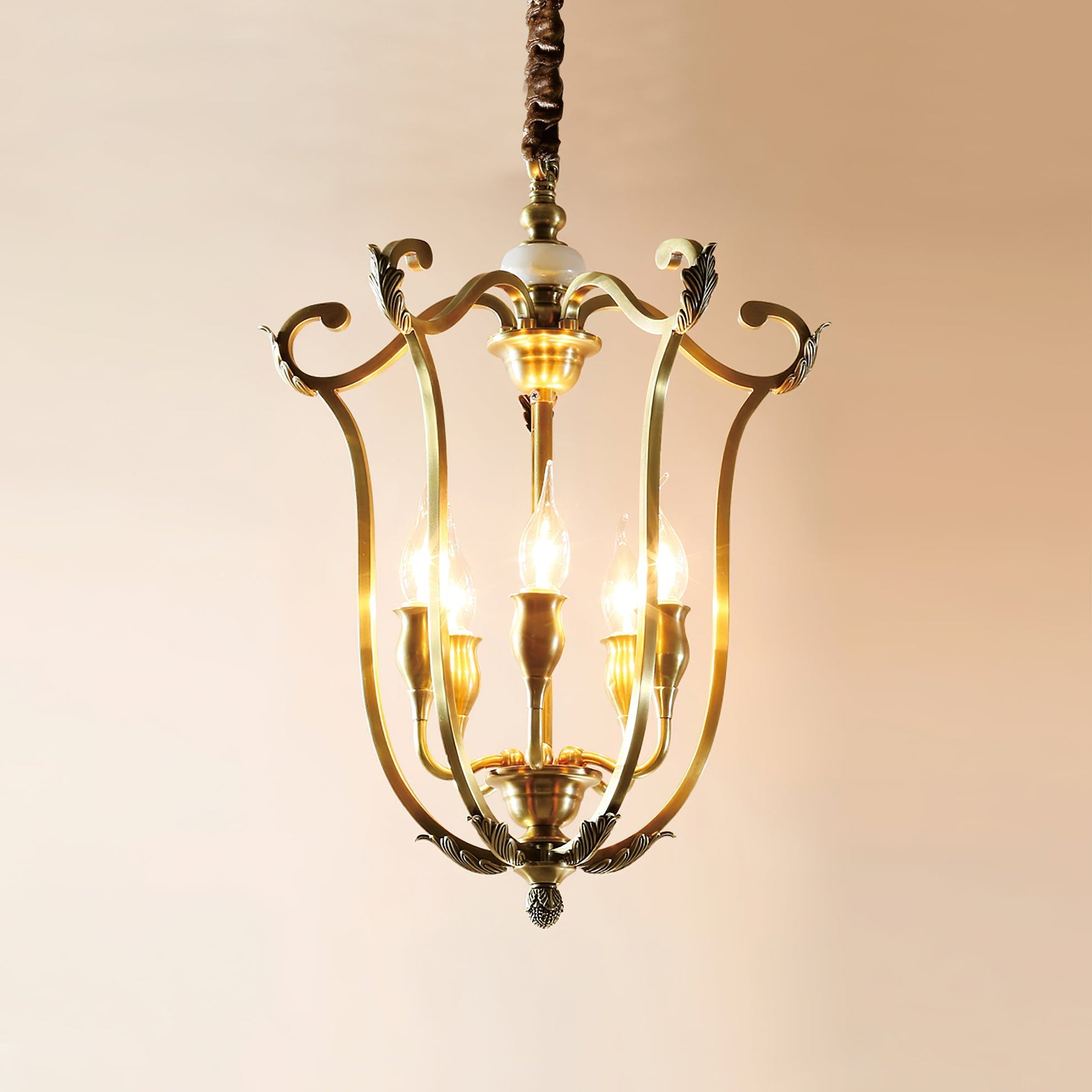 Caloren Individual Creativity Brass Metal Pendant Light - Lamp Copper