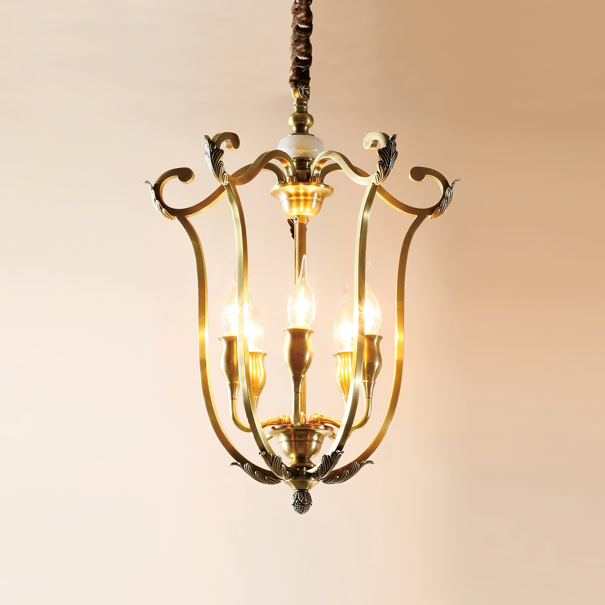 Caloren Individual Creativity Brass Metal Pendant Light - Lamp Copper