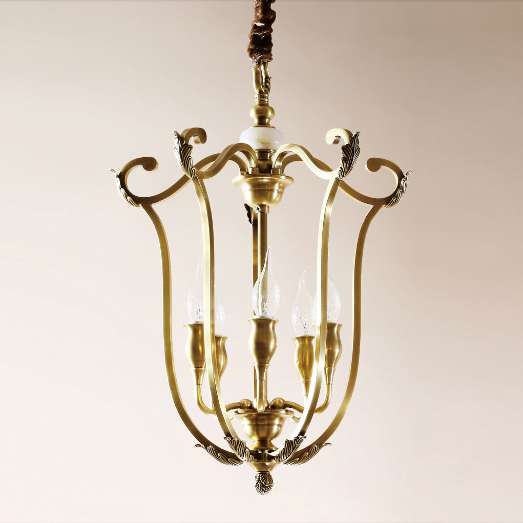 Caloren Individual Creativity Brass Metal Pendant Light - Lamp Copper