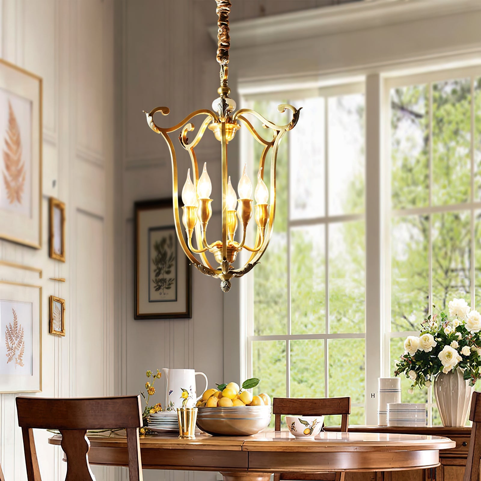 Caloren Individual Creativity Brass Metal Pendant Light - Lamp Copper