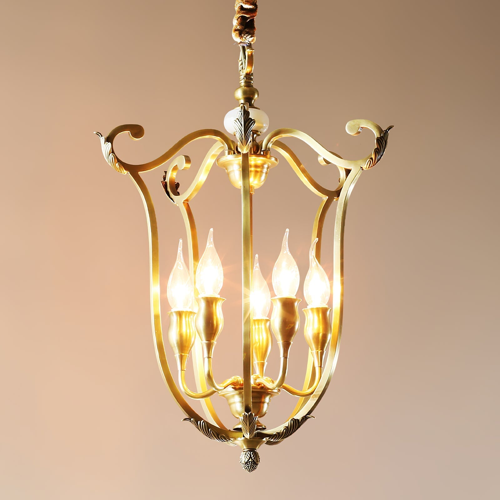 Caloren Individual Creativity Brass Metal Pendant Light - Lamp Copper
