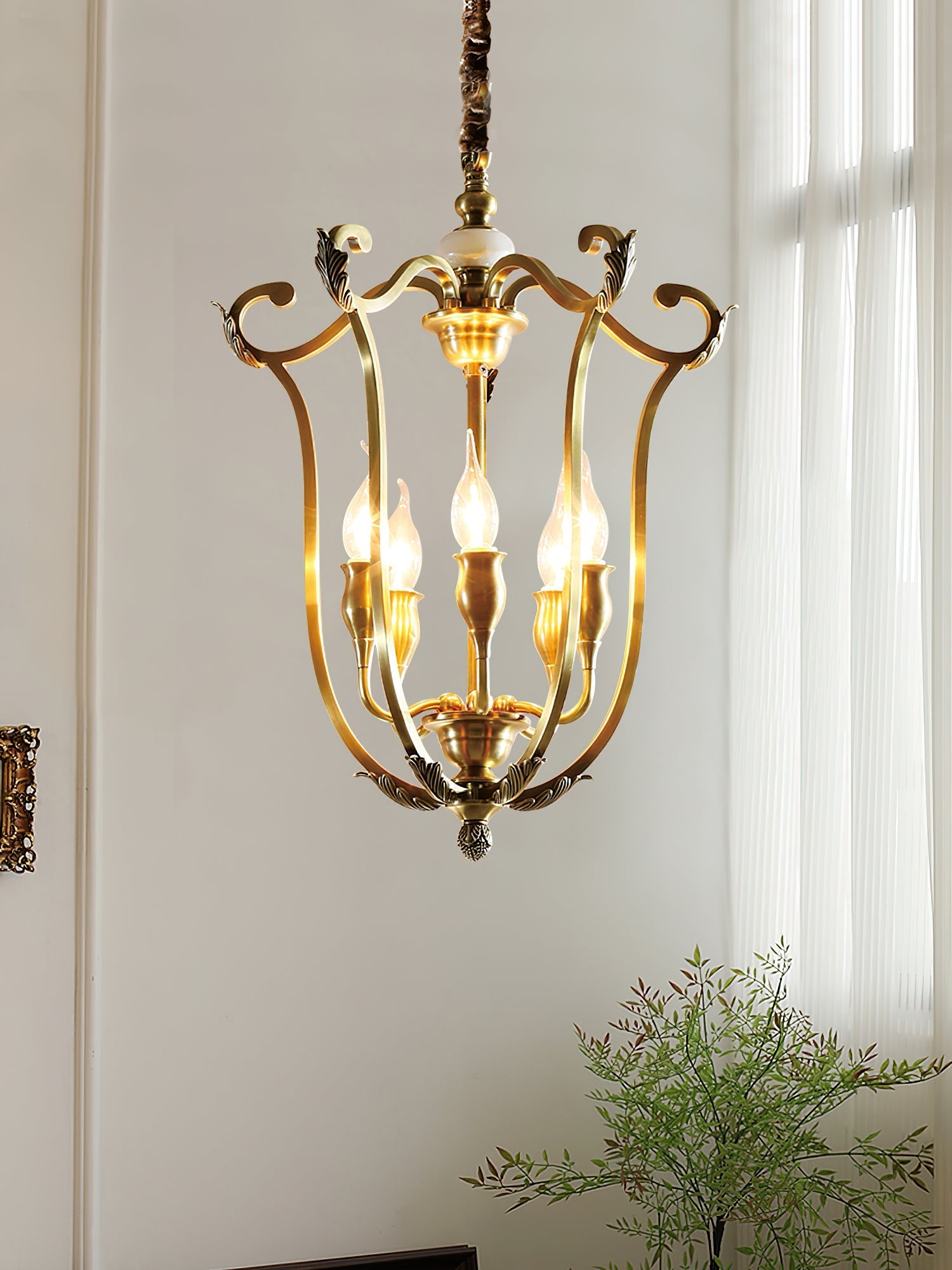 Caloren Individual Creativity Brass Metal Pendant Light - Lamp Copper