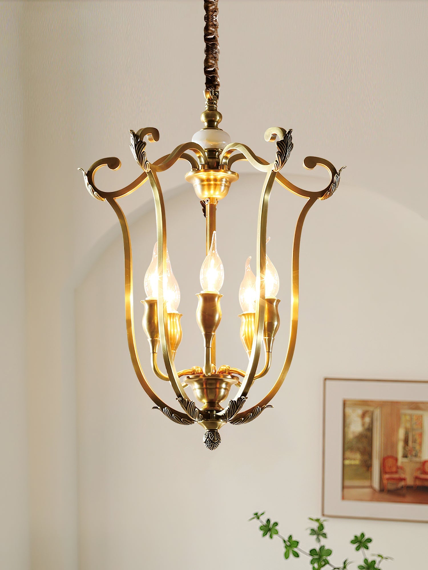 Caloren Individual Creativity Brass Metal Pendant Light - Lamp Copper