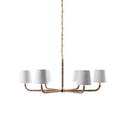 Avdoria Vintage Industrial Holden Cane Gold Fabric Chandelier - Lamp Copper