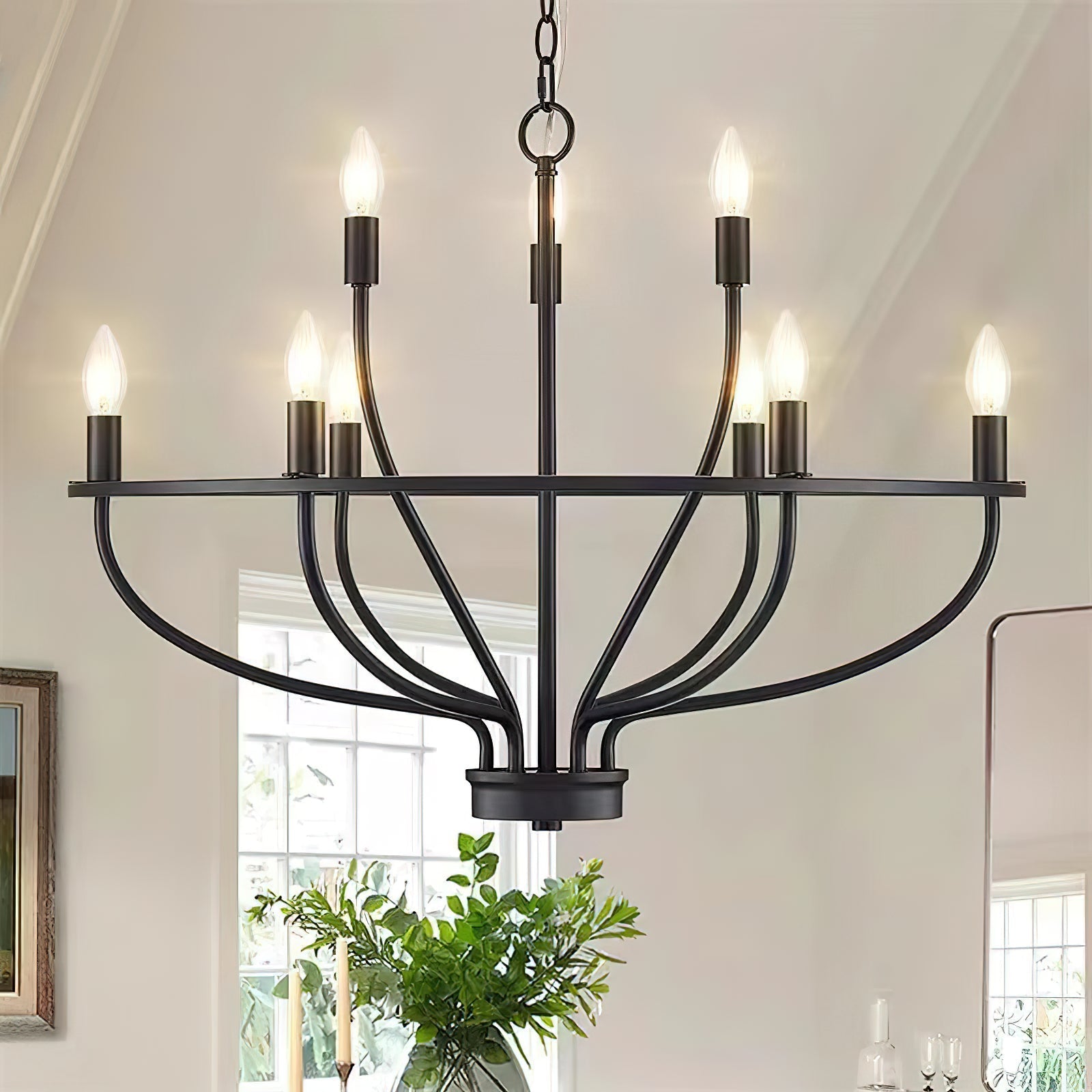 Myphaos Vintage Industrial HomePlace Brass Metal Chandelier - Lamp Copper