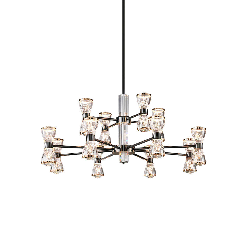 Orvelion Postmodern Luxury Honeycomb LED Acrylic Metal Chandelier - Lamp Copper
