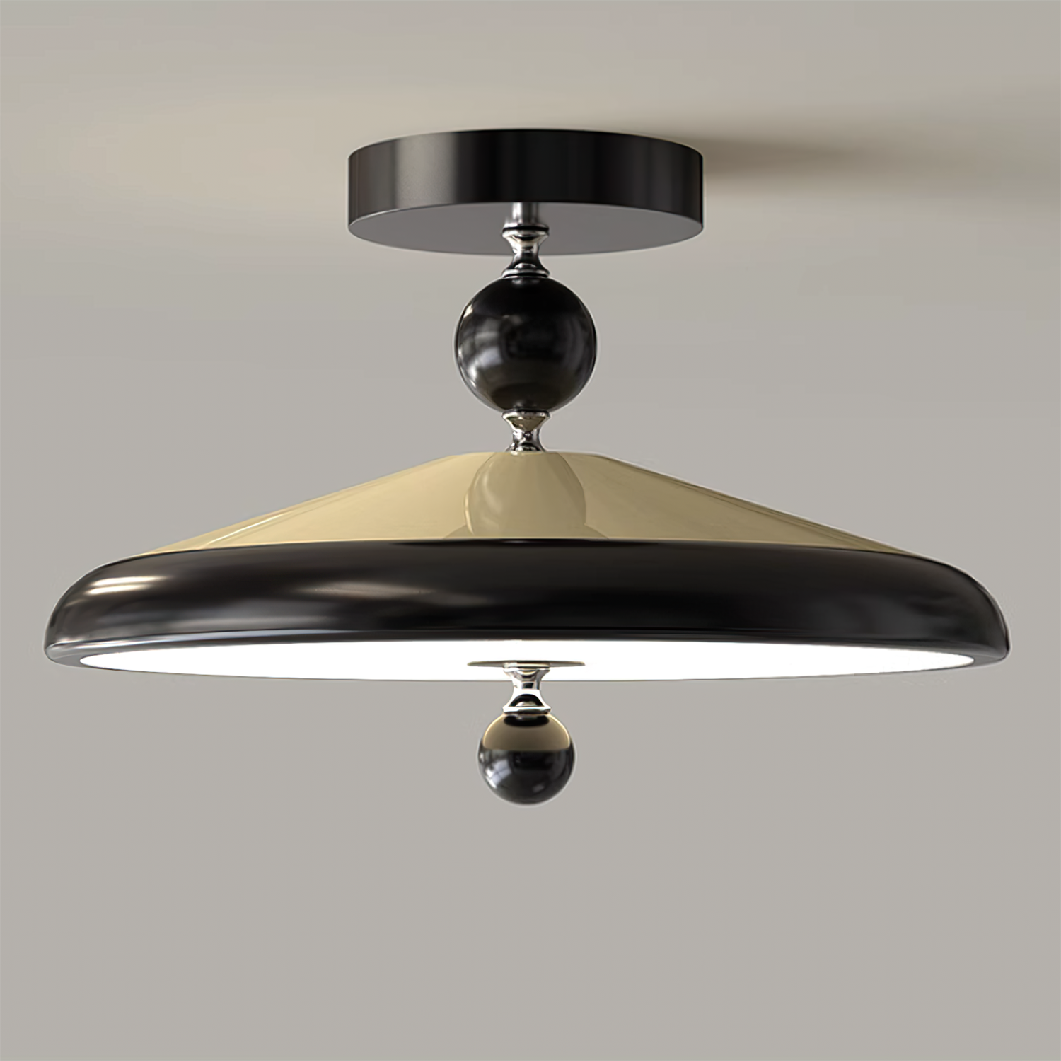 Belano Wooden Frame Round Ceiling Light - Lamp Copper