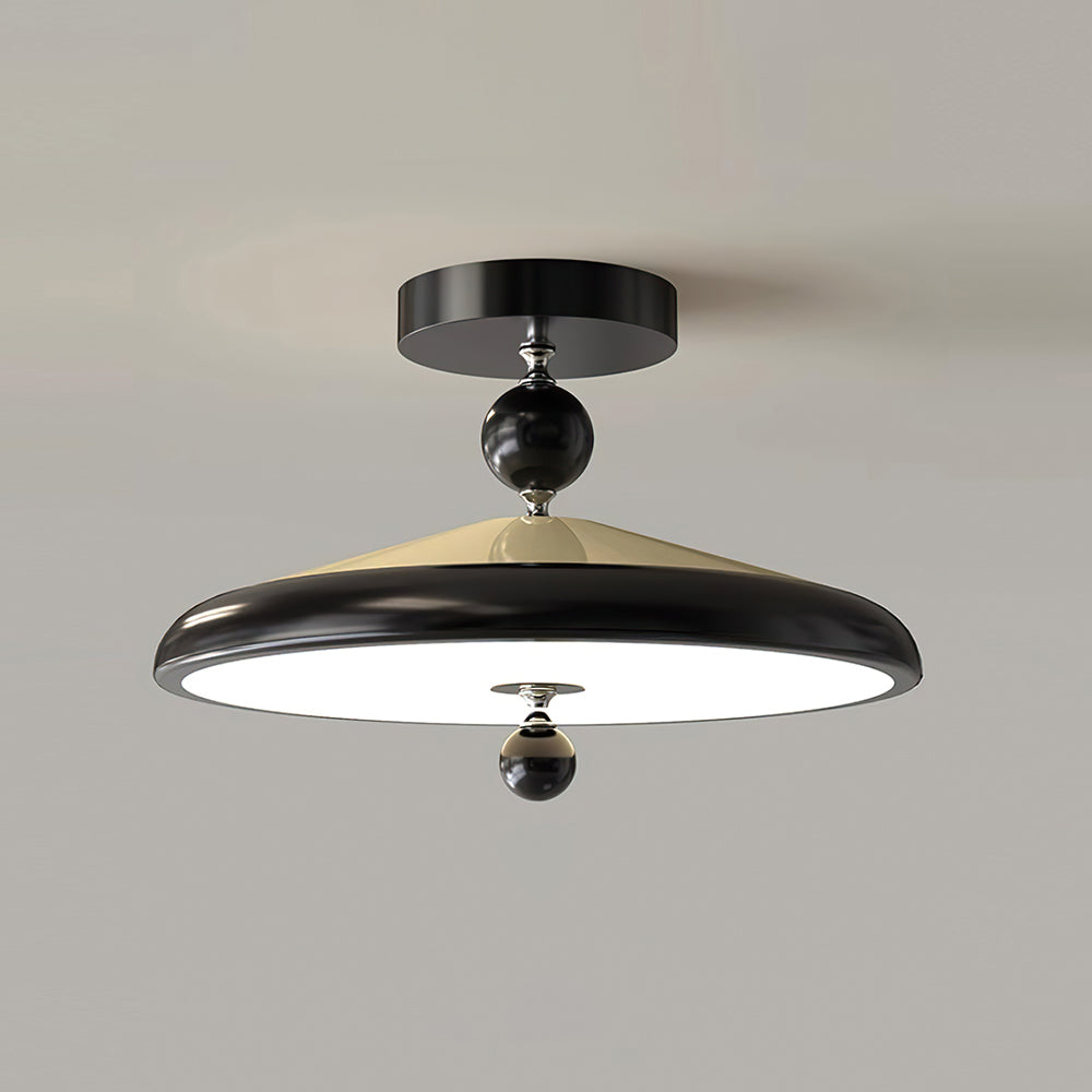 Belano Wooden Frame Round Ceiling Light - Lamp Copper