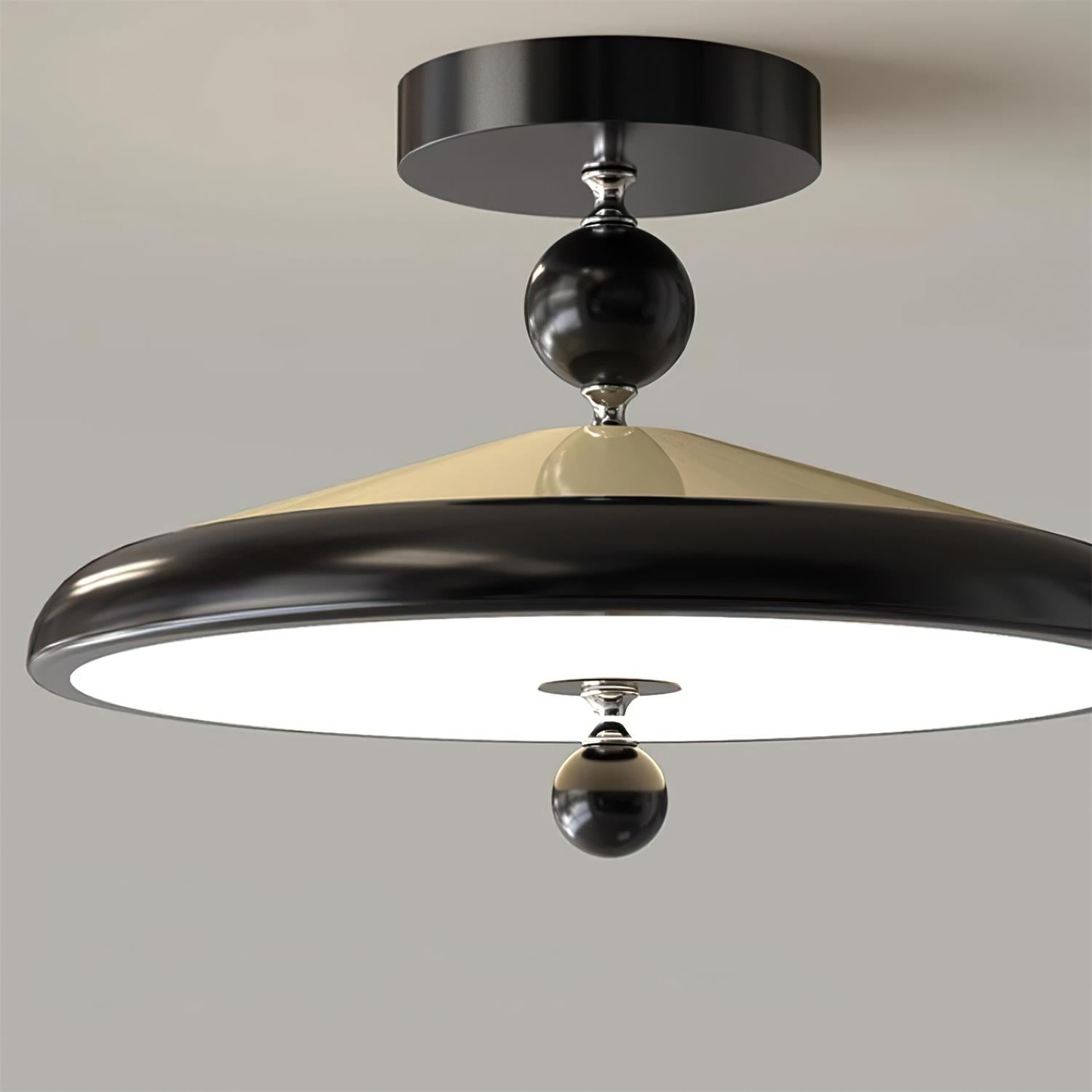 Belano Wooden Frame Round Ceiling Light - Lamp Copper