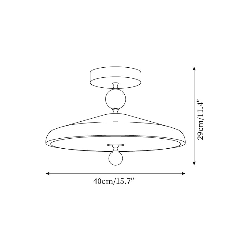 Belano Wooden Frame Round Ceiling Light - Lamp Copper