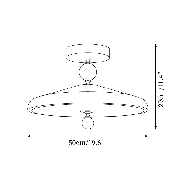 Belano Wooden Frame Round Ceiling Light - Lamp Copper
