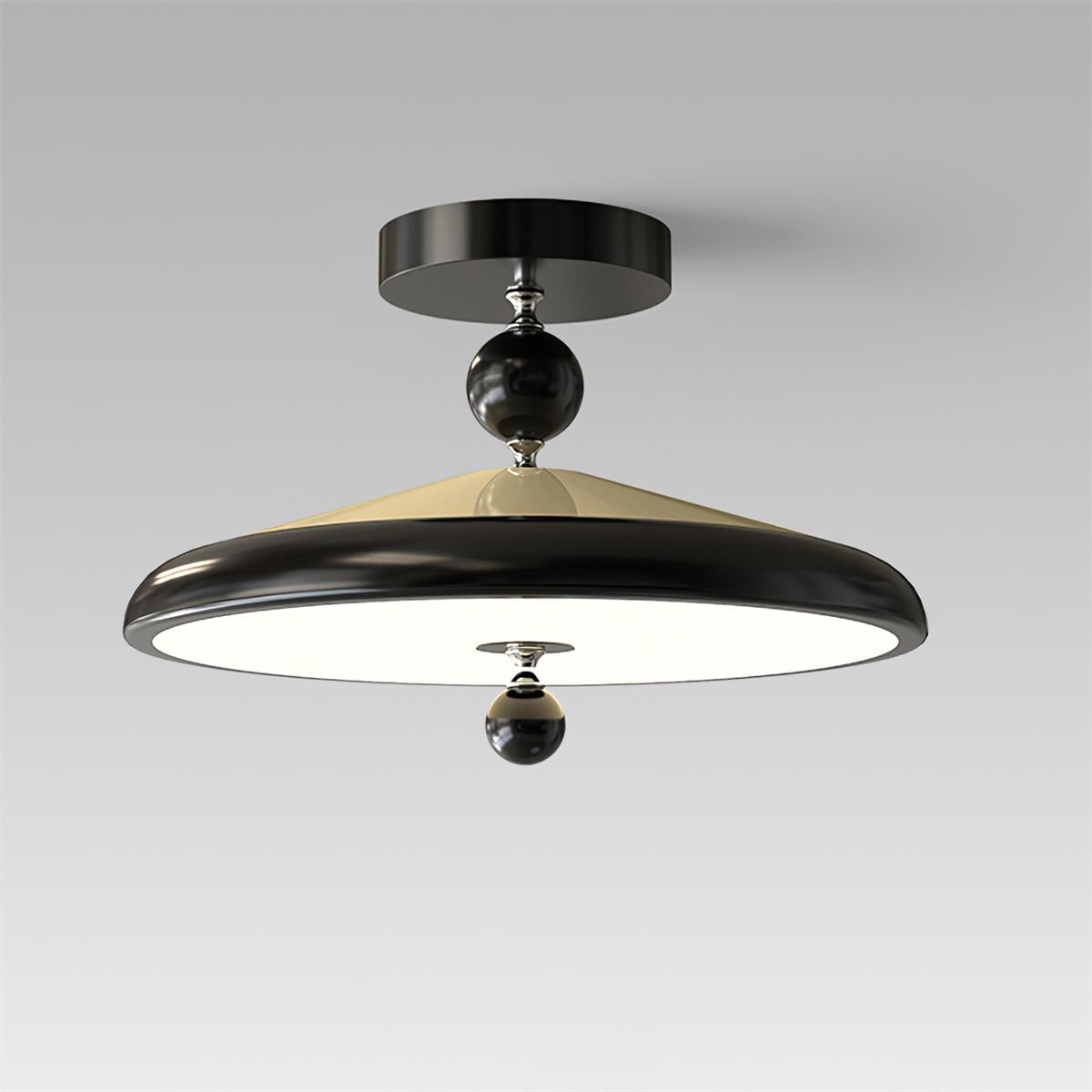 Belano Wooden Frame Round Ceiling Light - Lamp Copper