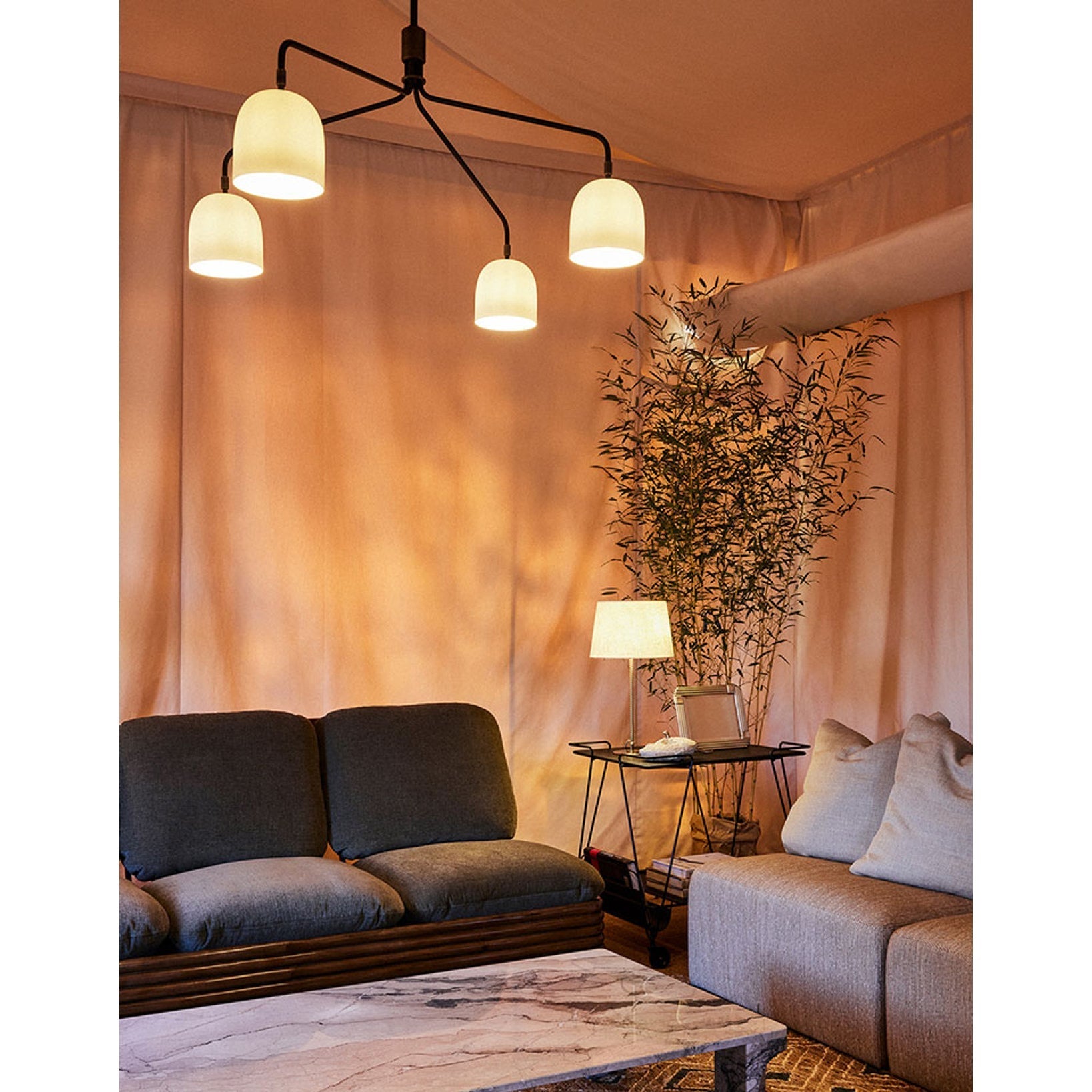 Aursolos Vintage Industrial Metal Chandelier - Lamp Copper
